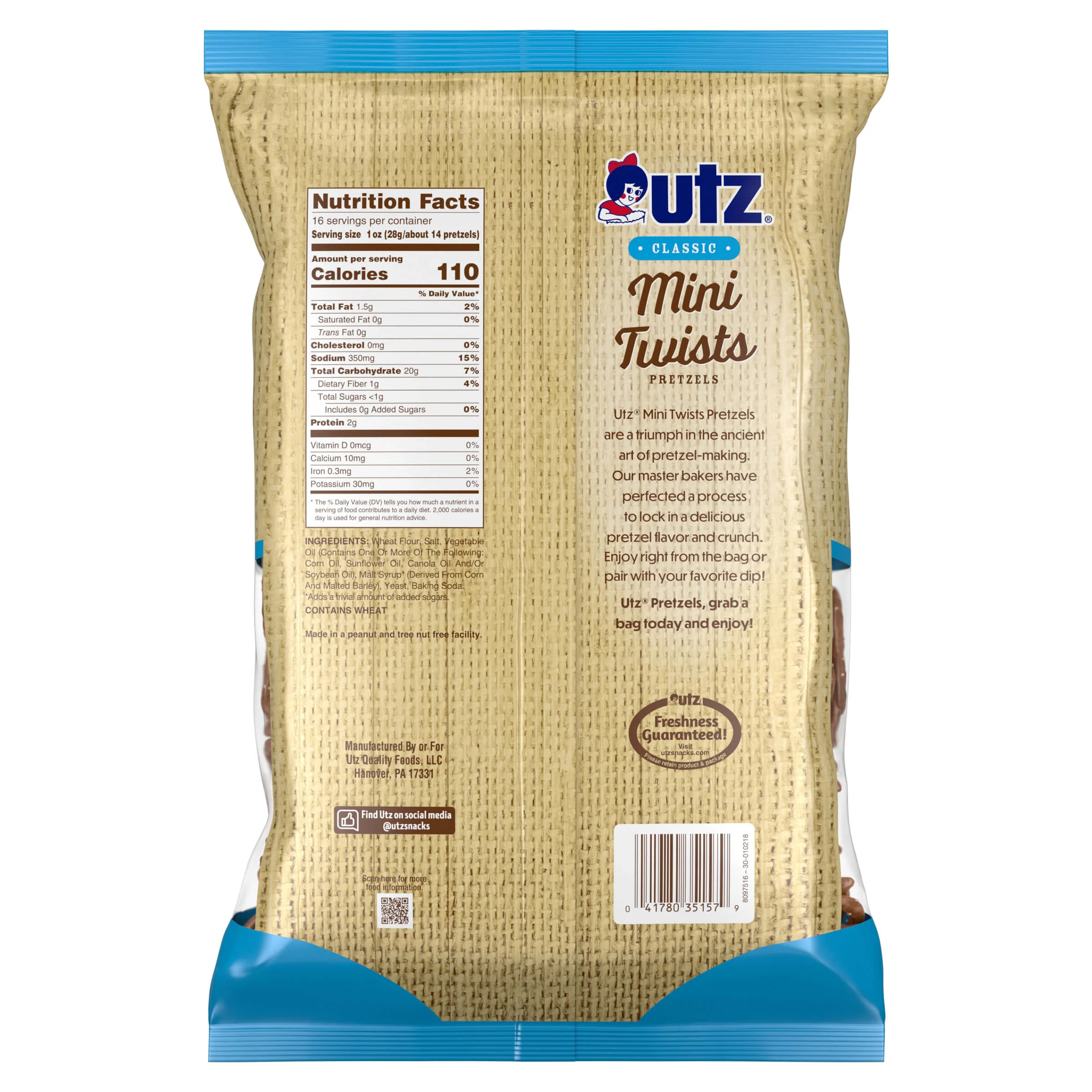 16 oz. Utz Mini Twists Pretzels - Image 3