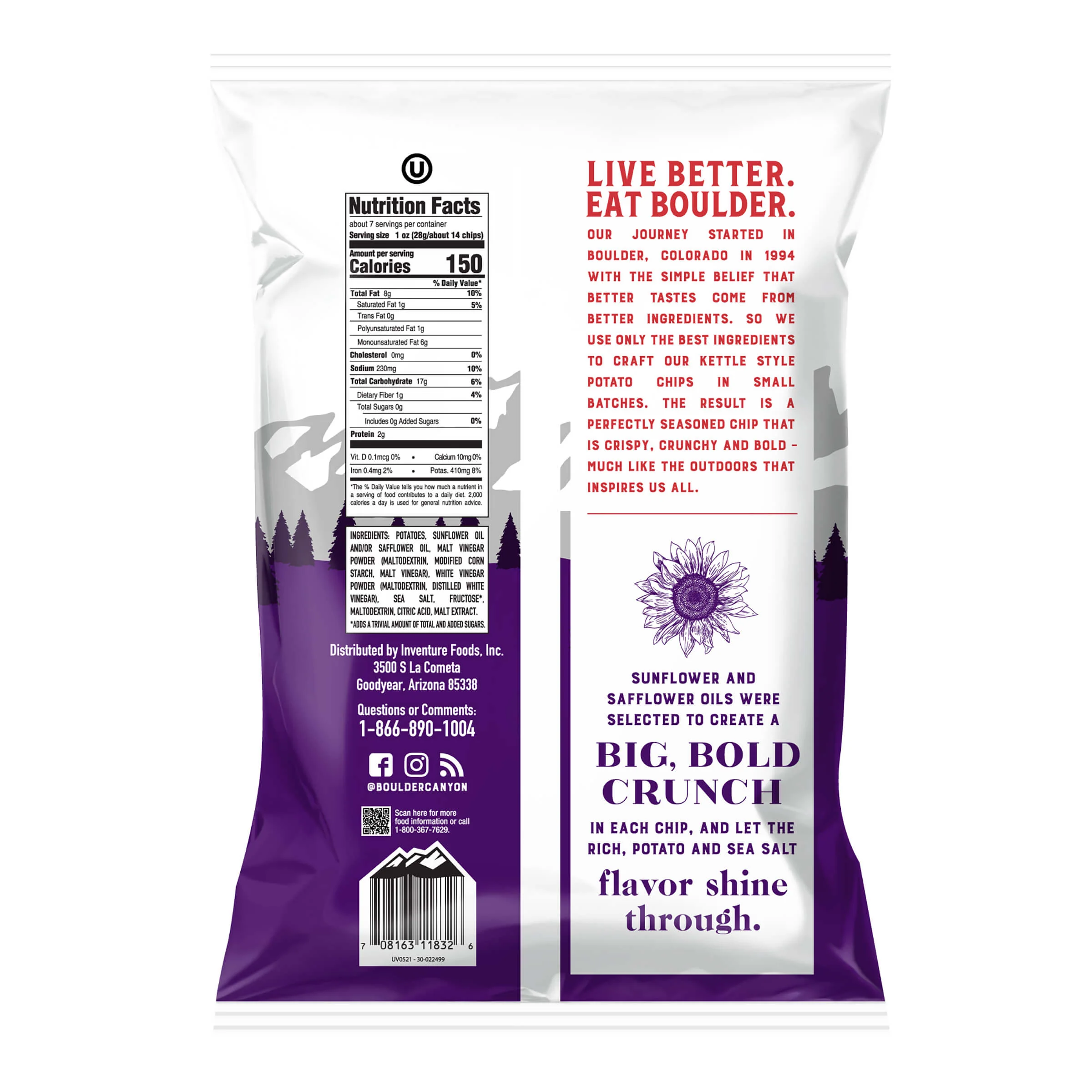 Boulder Canyon Kettle Potato Chips Malt Vinegar & Sea Salt - Image 7