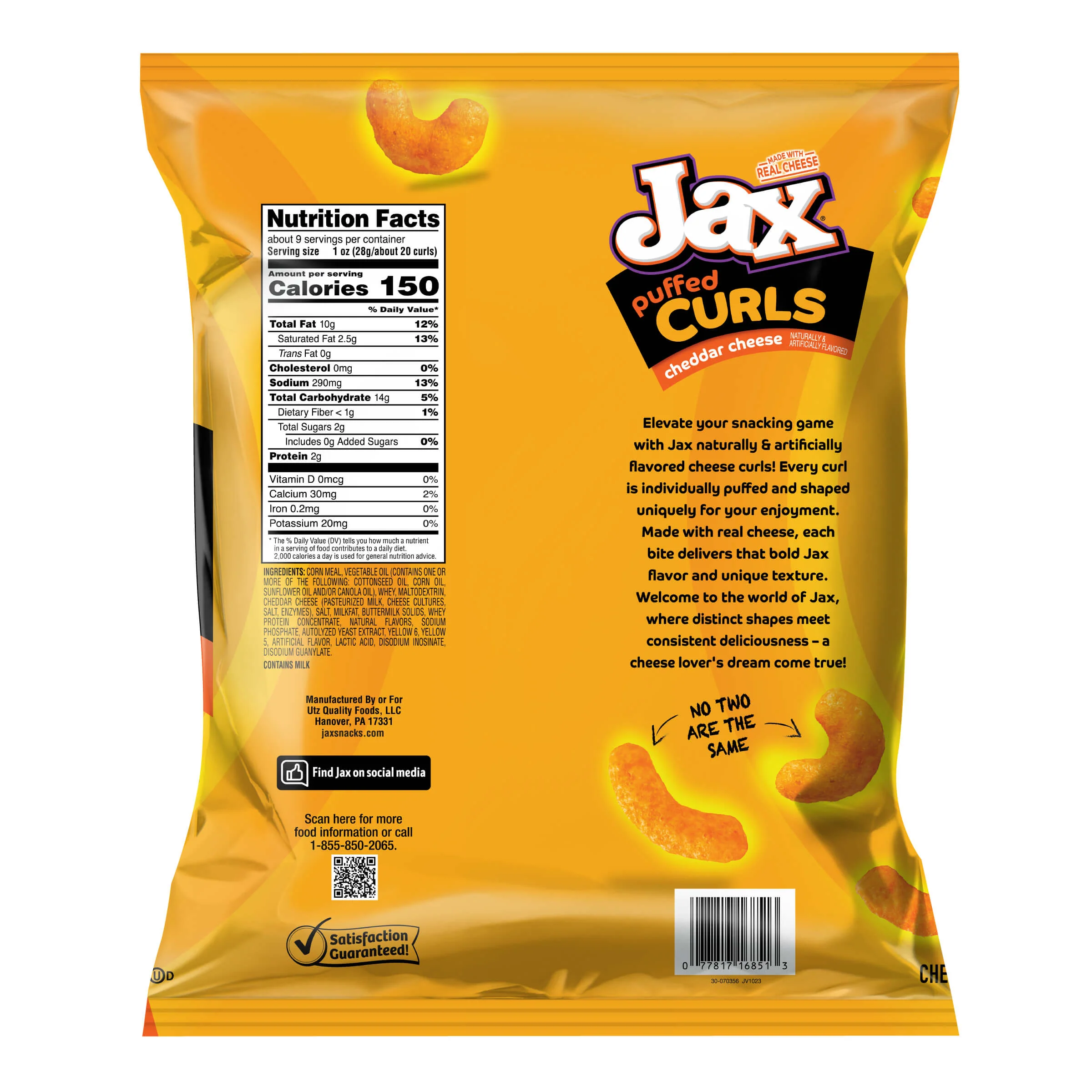 Jax Cheddar Cheese Curls 8.5 oz - Image 5