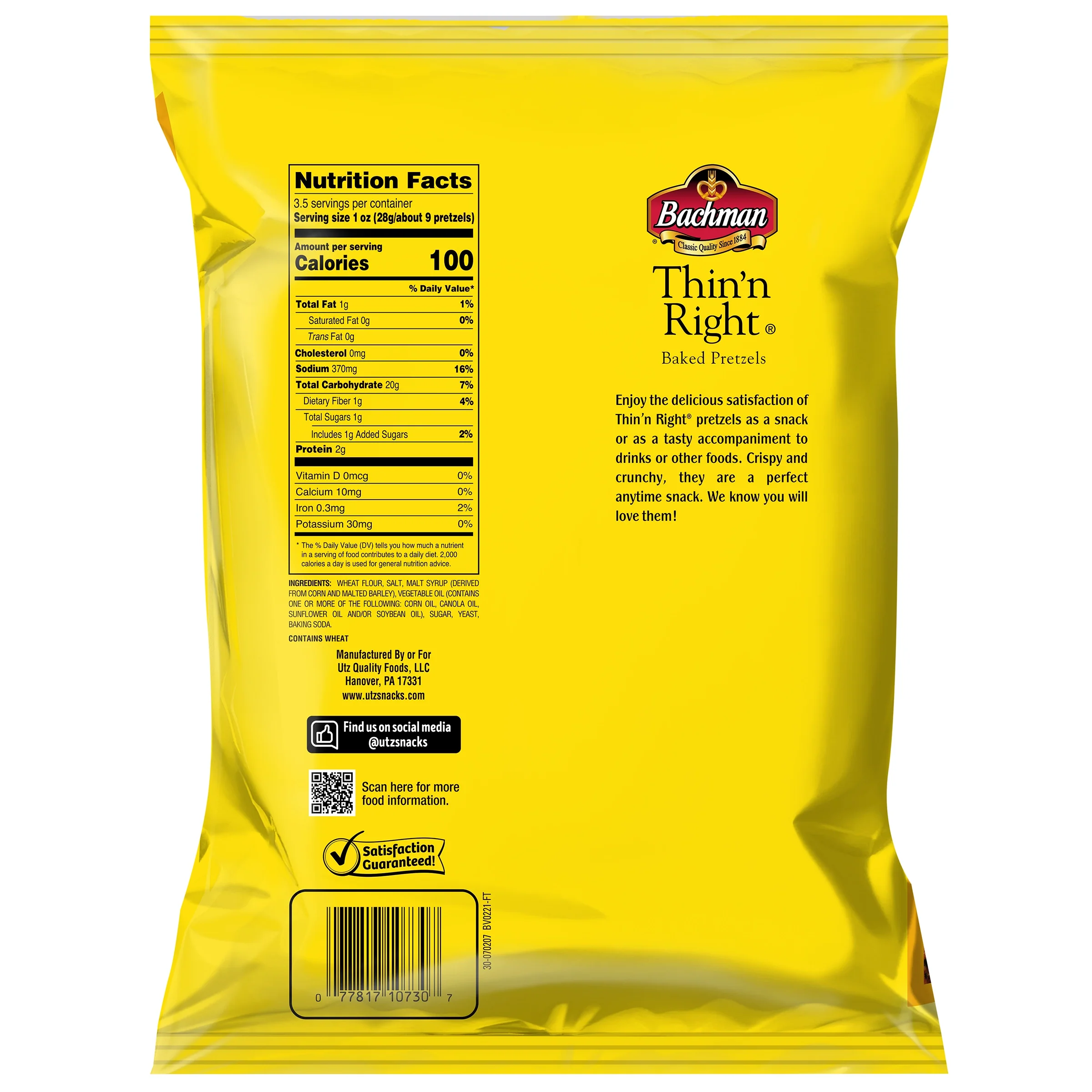 Bachman Thin 'N Right Pretzels 3.5 oz - Image 3