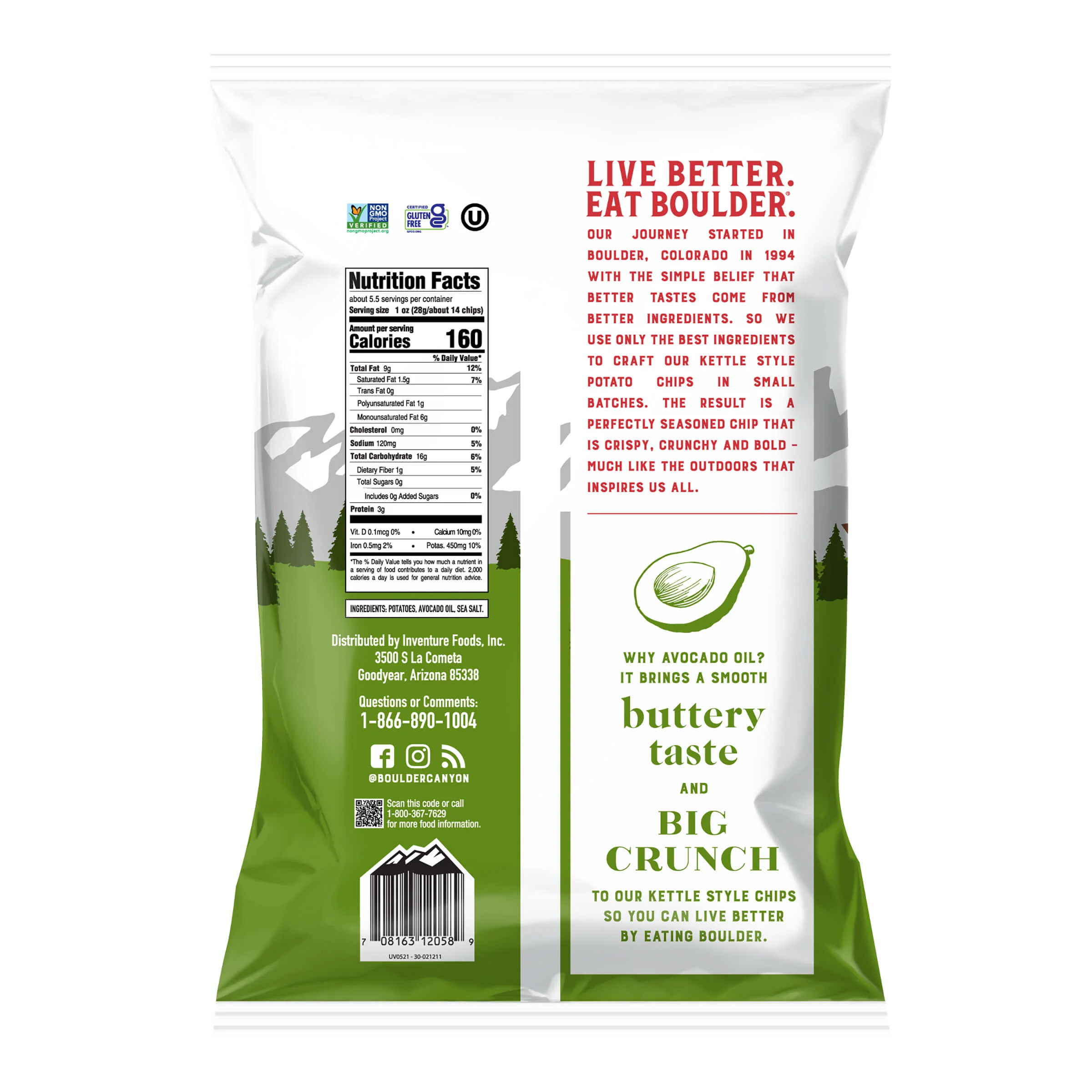 Boulder Canyon Kettle Potato Chips Canyon Cut Avocado Oil Sea Salt 5.25 oz. - Image 6