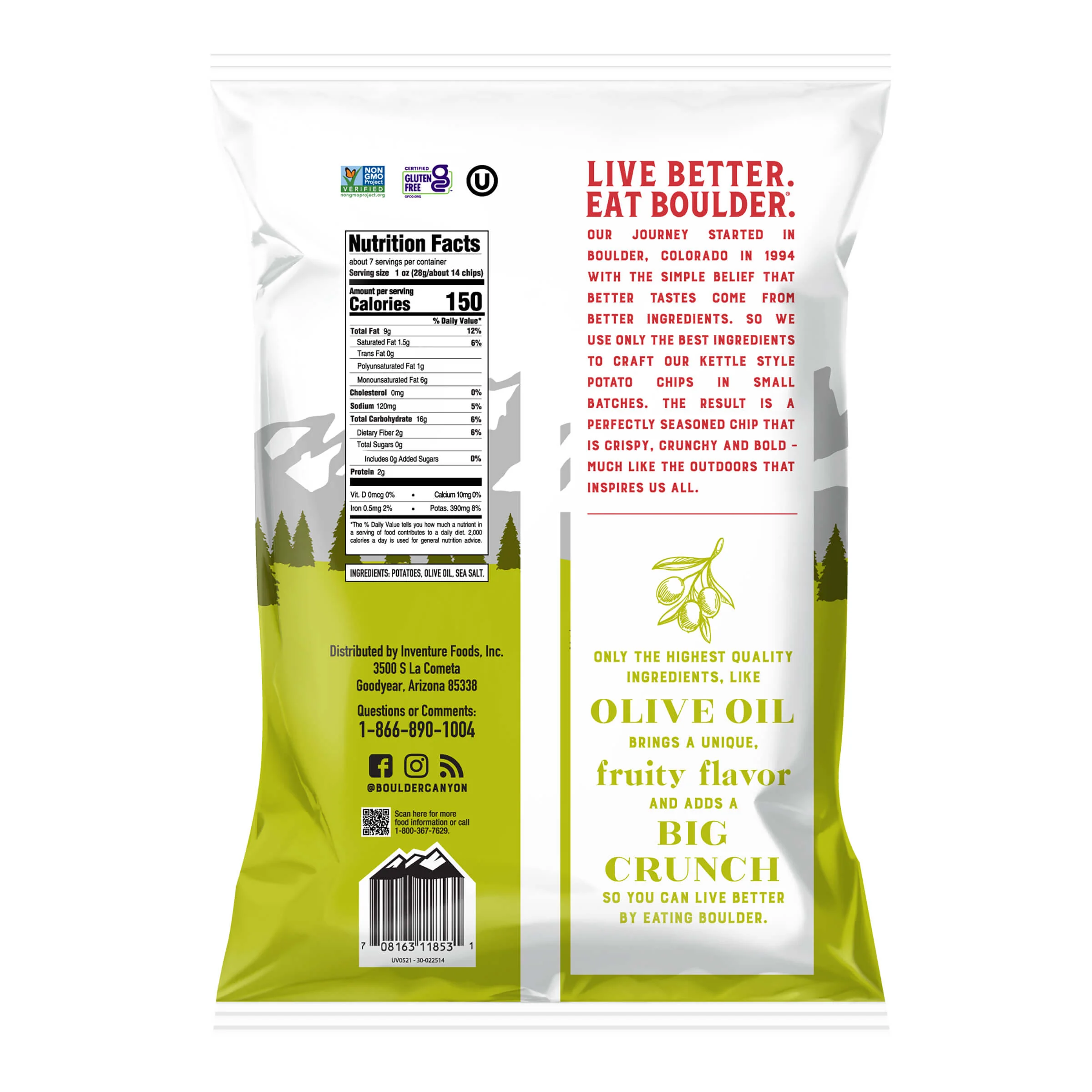 Boulder Canyon Kettle Potato Chips Olive Oil Sea Salt 6.5 oz - Image 6