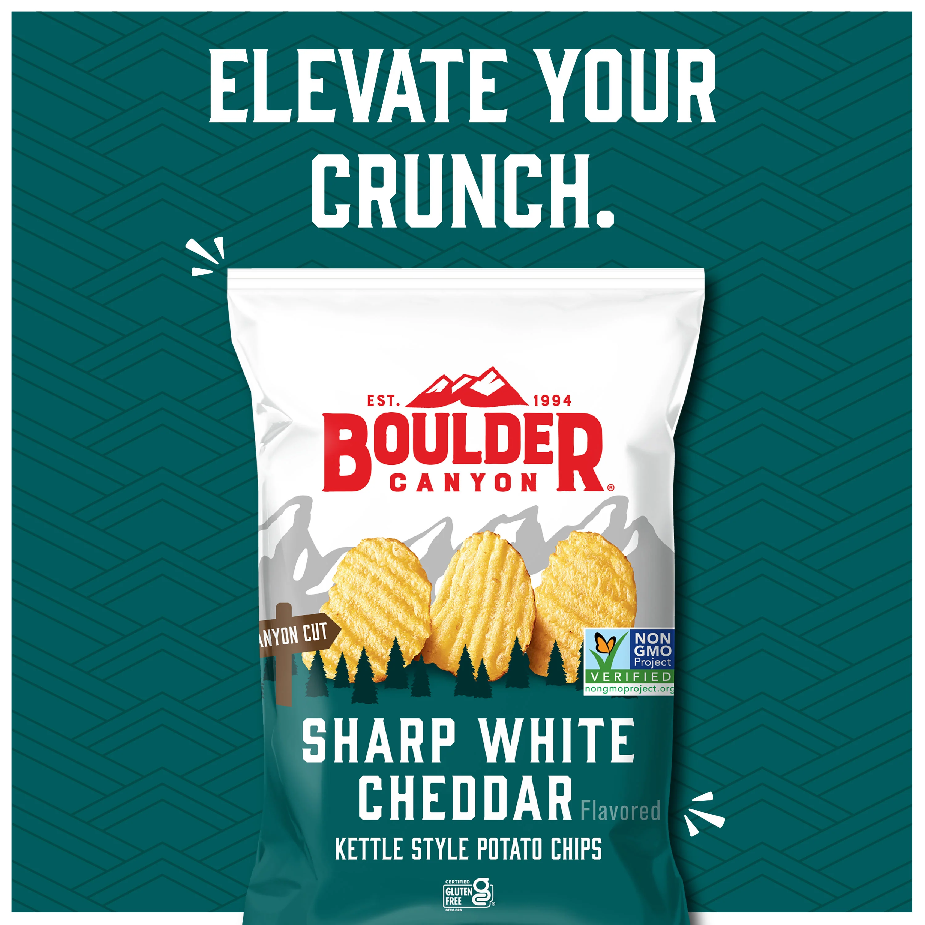 Boulder Canyon Kettle Potato Chips Canyon Cut Sharp White Cheddar 6 oz - Image 2