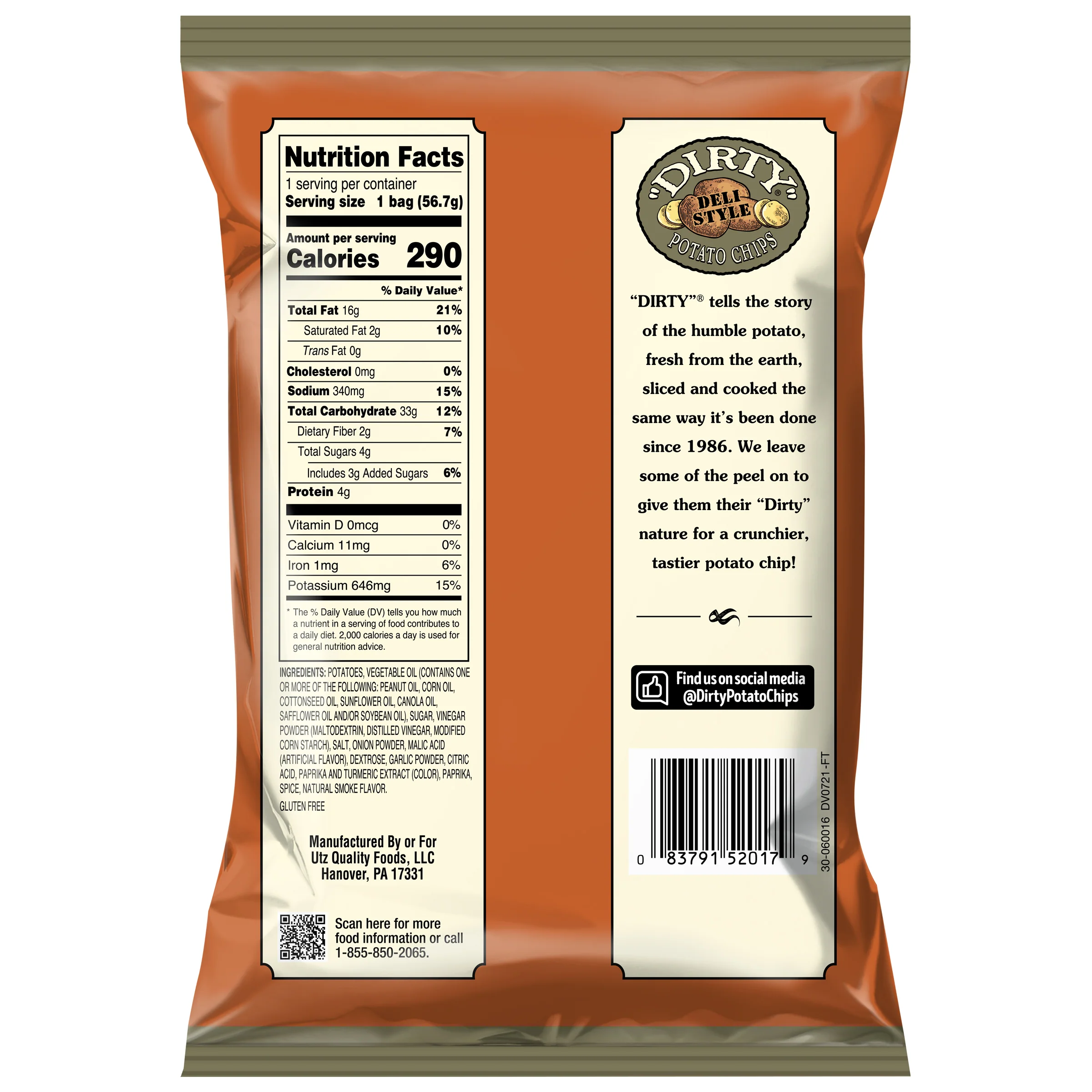 Dirty Kettle Style Potato Chips Funky Fusion 2 oz - Image 5