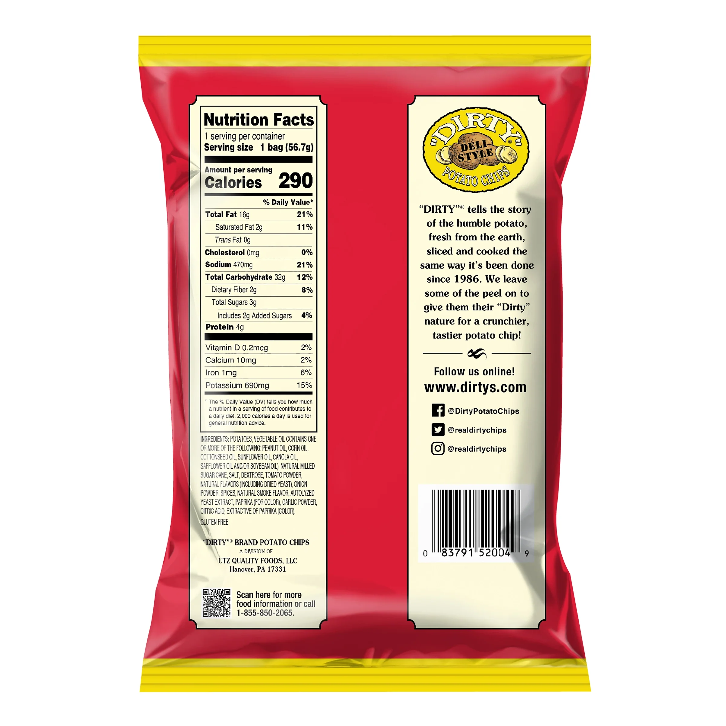 Dirty Kettle Style Potato Chips Mesquite BBQ 2 oz - Image 5