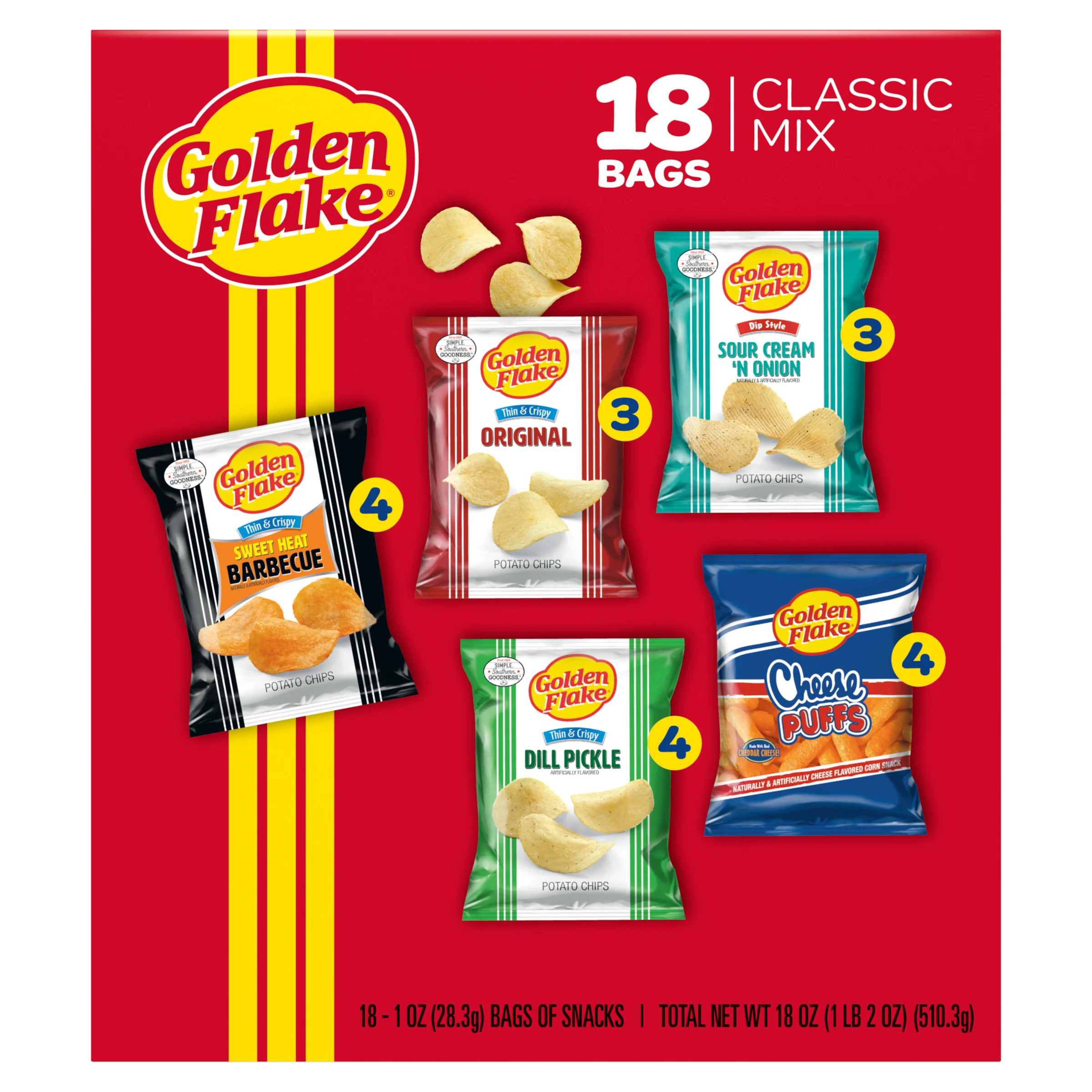 Golden Flake Classic Mix Variety Pack 18ct (1 oz Bags) - Image 8