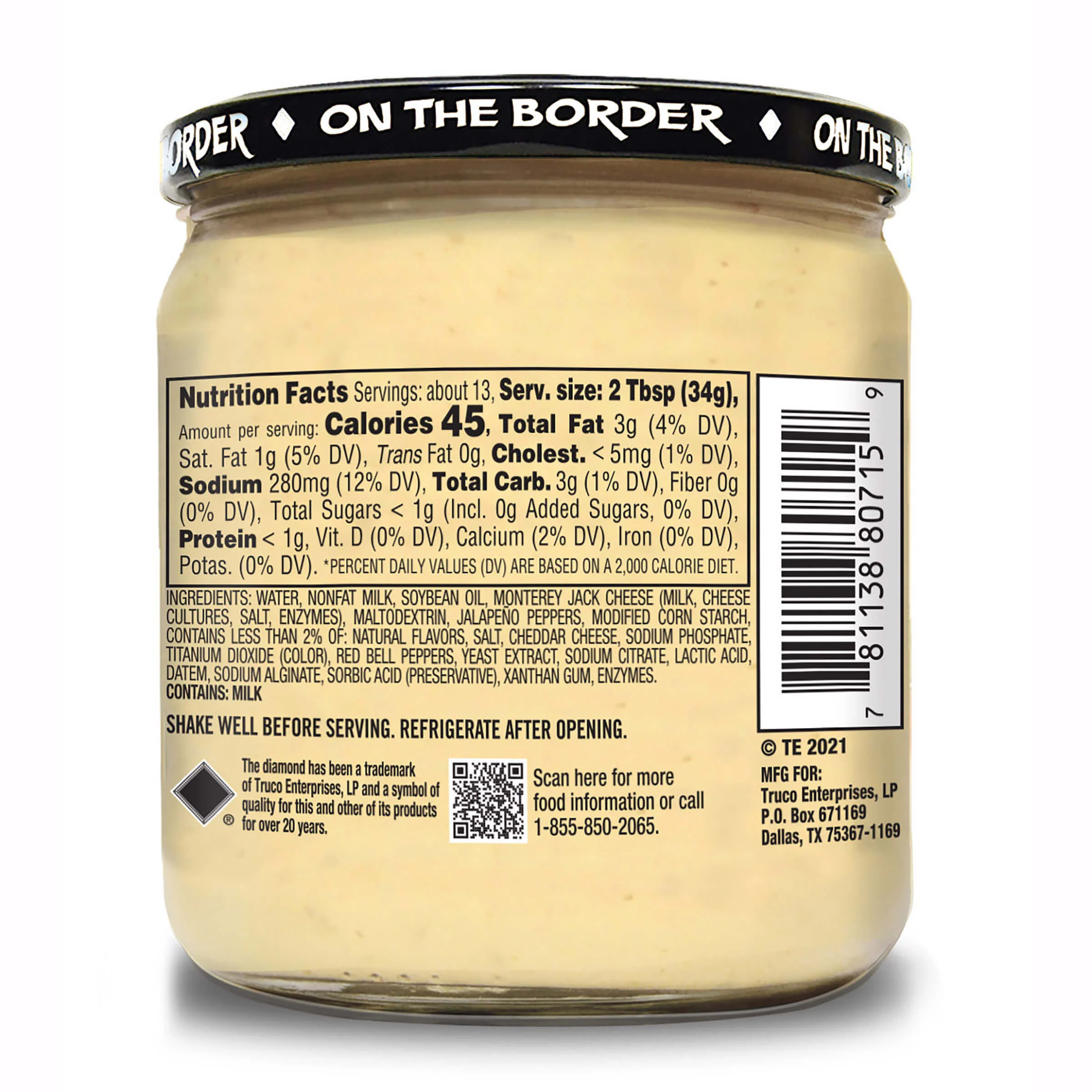 On The Border Queso Monterey Jack 15.50 oz. - Image 2