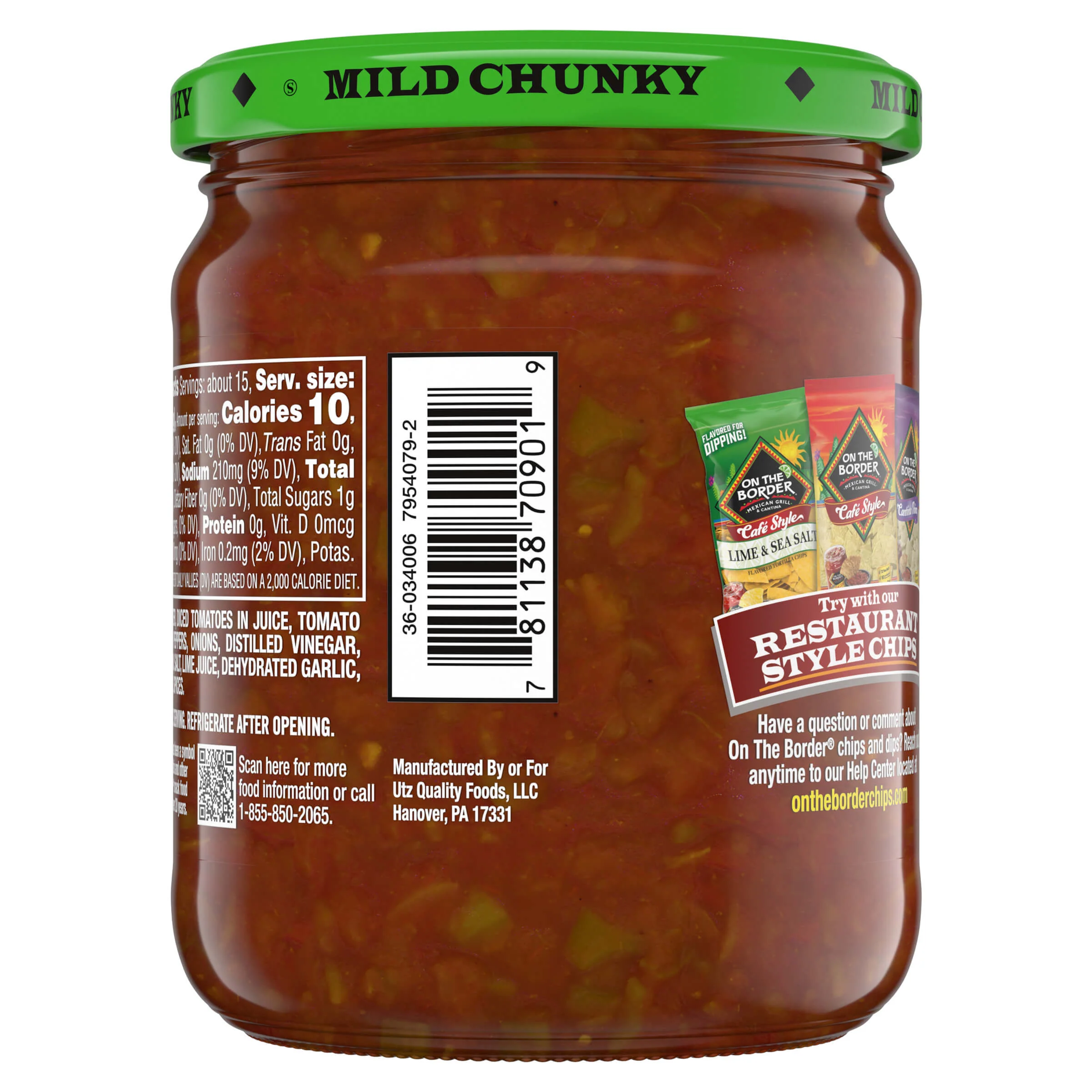 On The Border Salsa Chunky Mild 16 oz. - Image 2