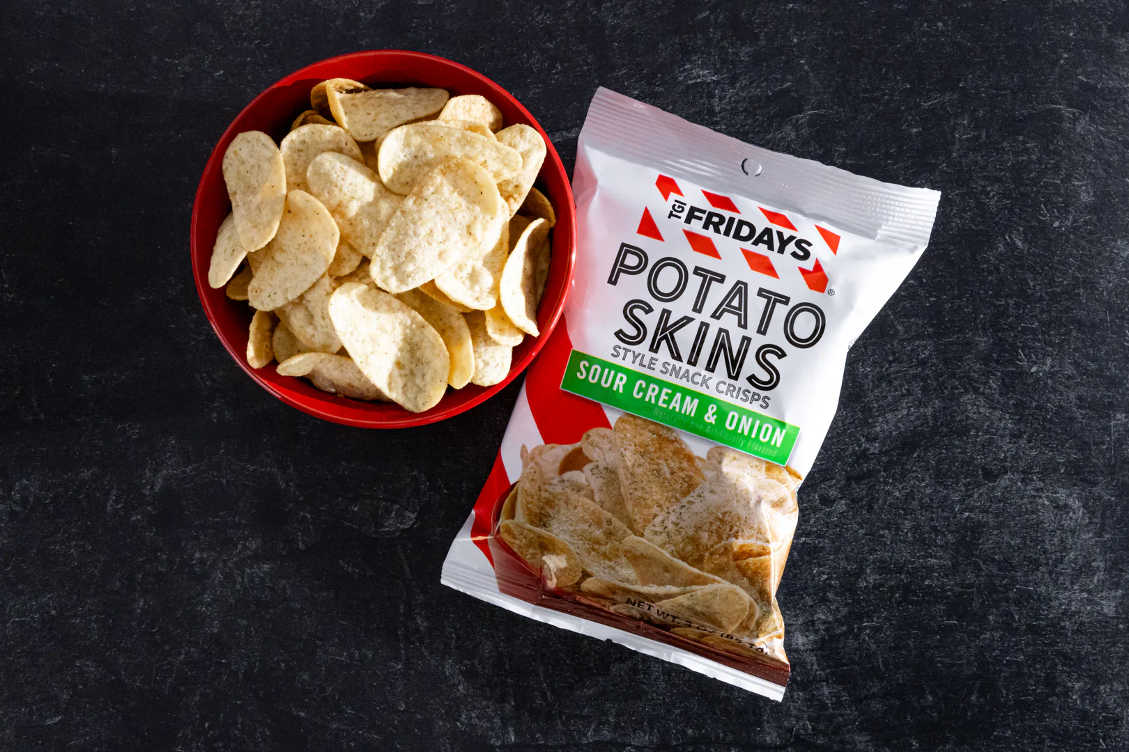 TGI Fridays Sour Cream & Onion Potato Skins 3 oz - Image 3