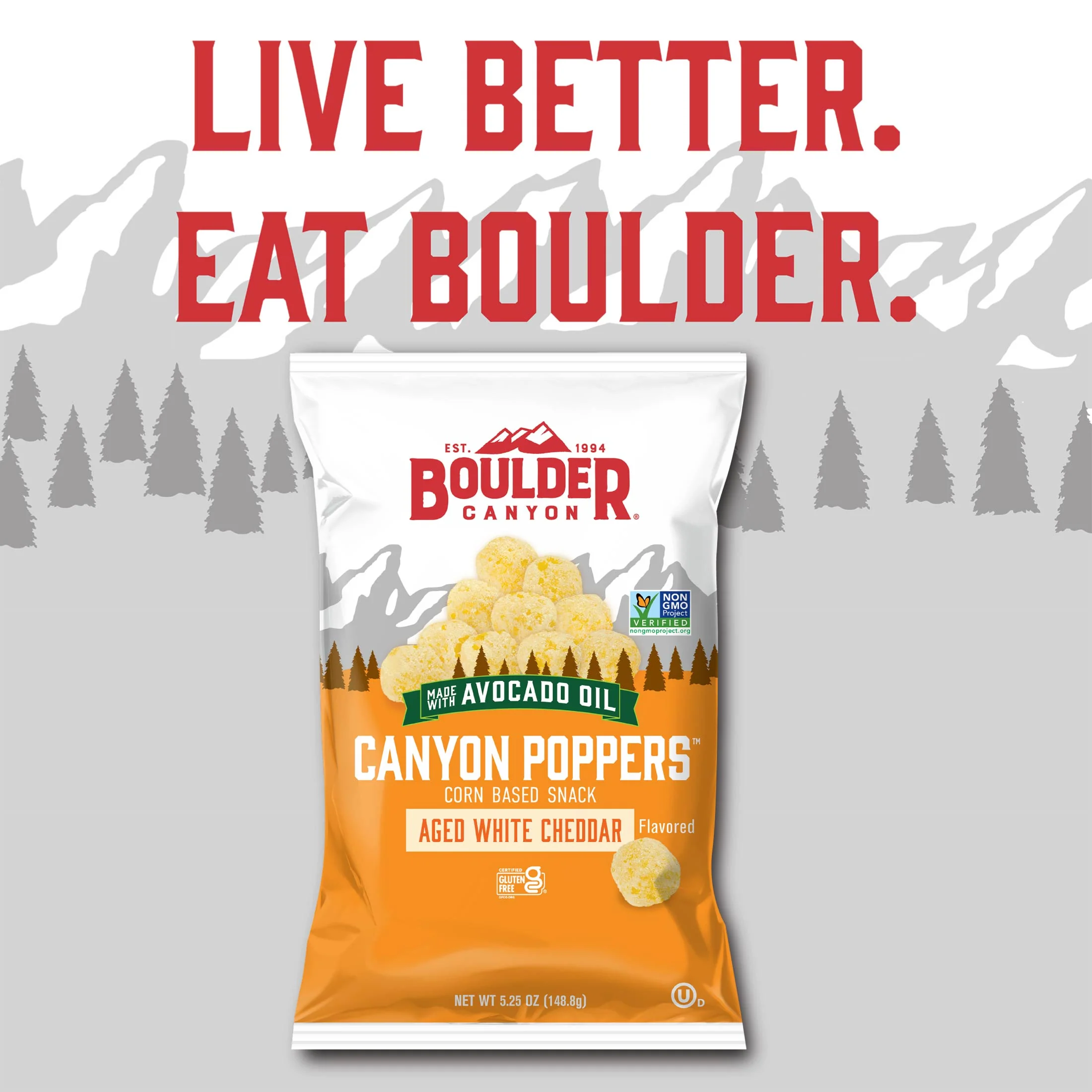Boulder Canyon Avocado Oil Canyon Poppers, Aged White Cheddar - Image 3