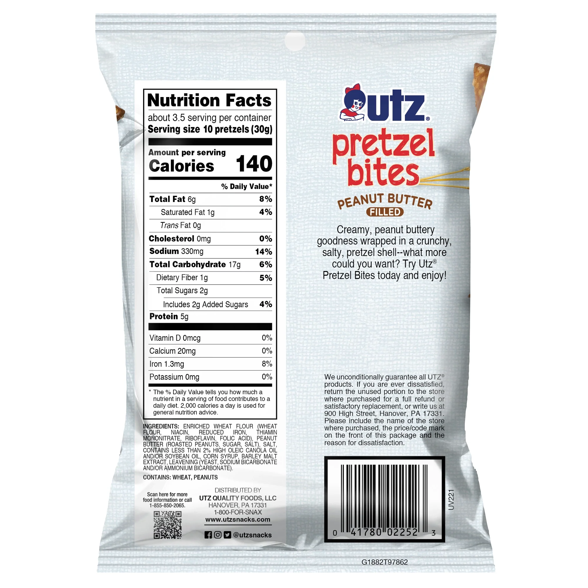Utz Peanut Butter filled Pretzel Bites 3.5 oz. - Image 3
