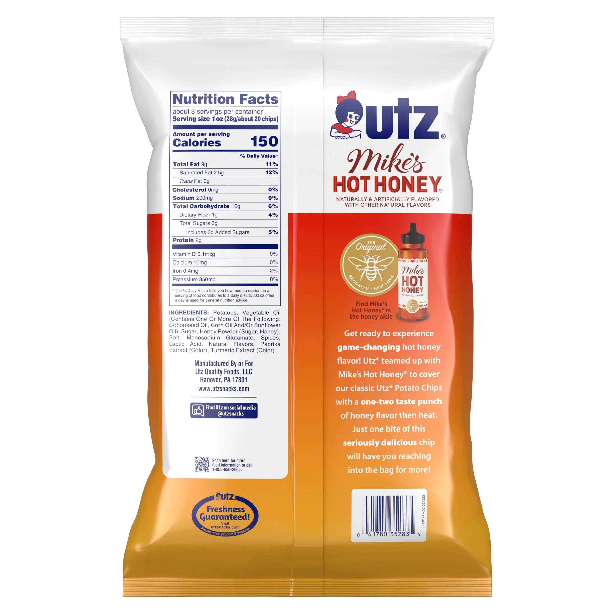 Utz Potato Chips Mike's Hot Honey 7.75 oz - Image 4