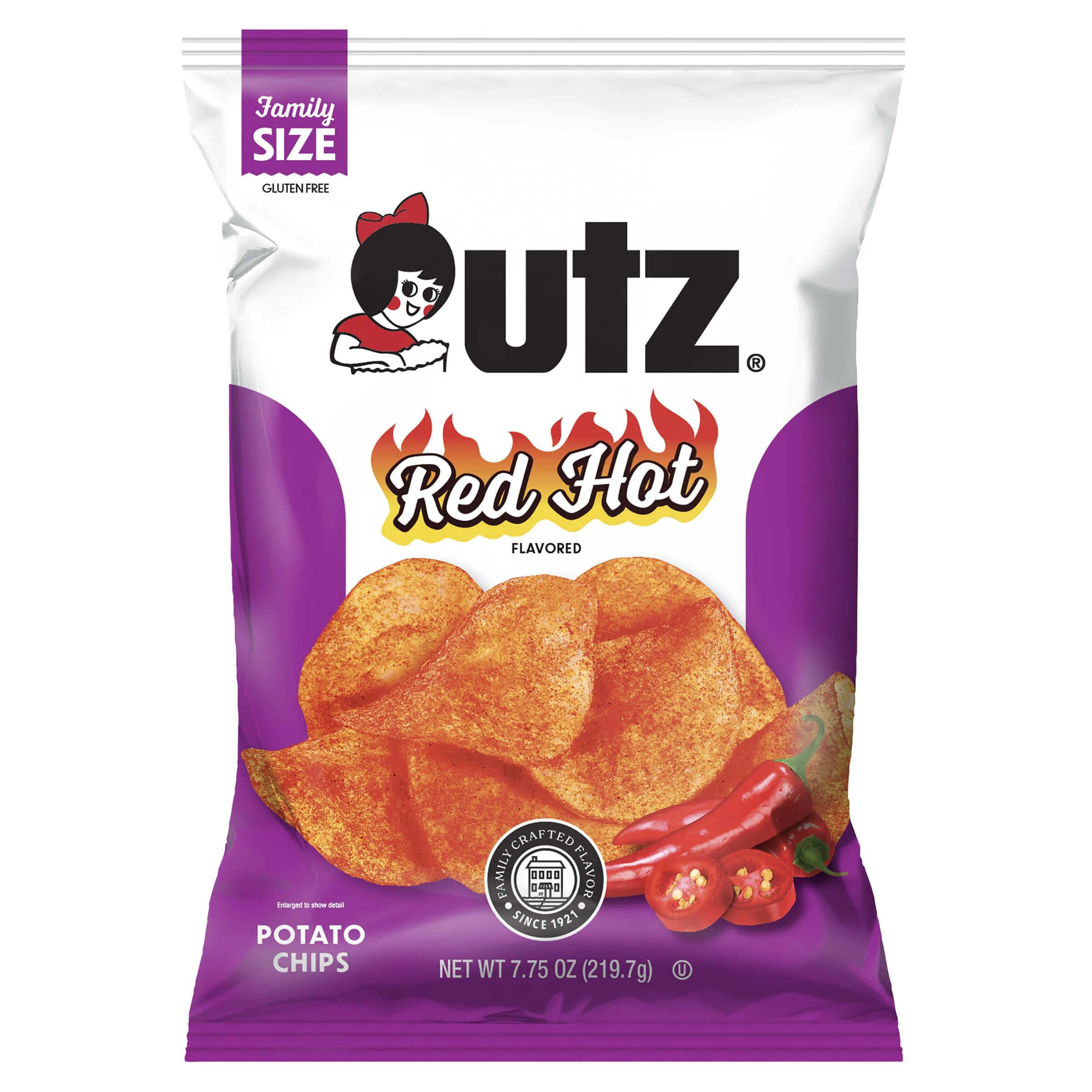 Utz Potato Chips Red Hot 7.75 oz