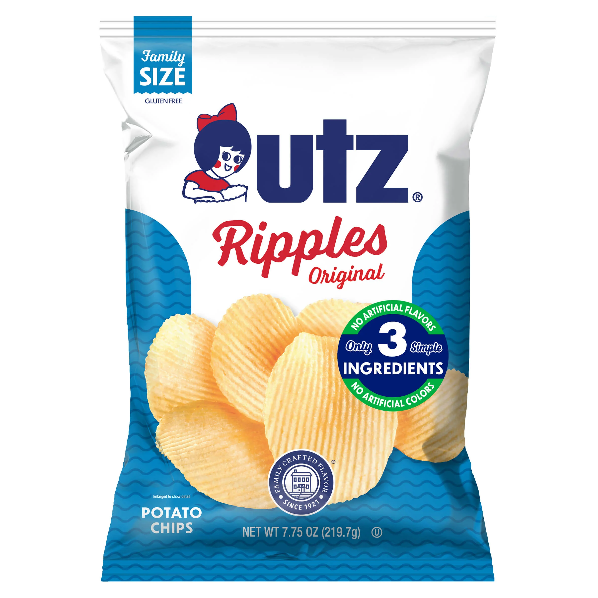 Utz Potato Chips Ripples Original 7.75 oz