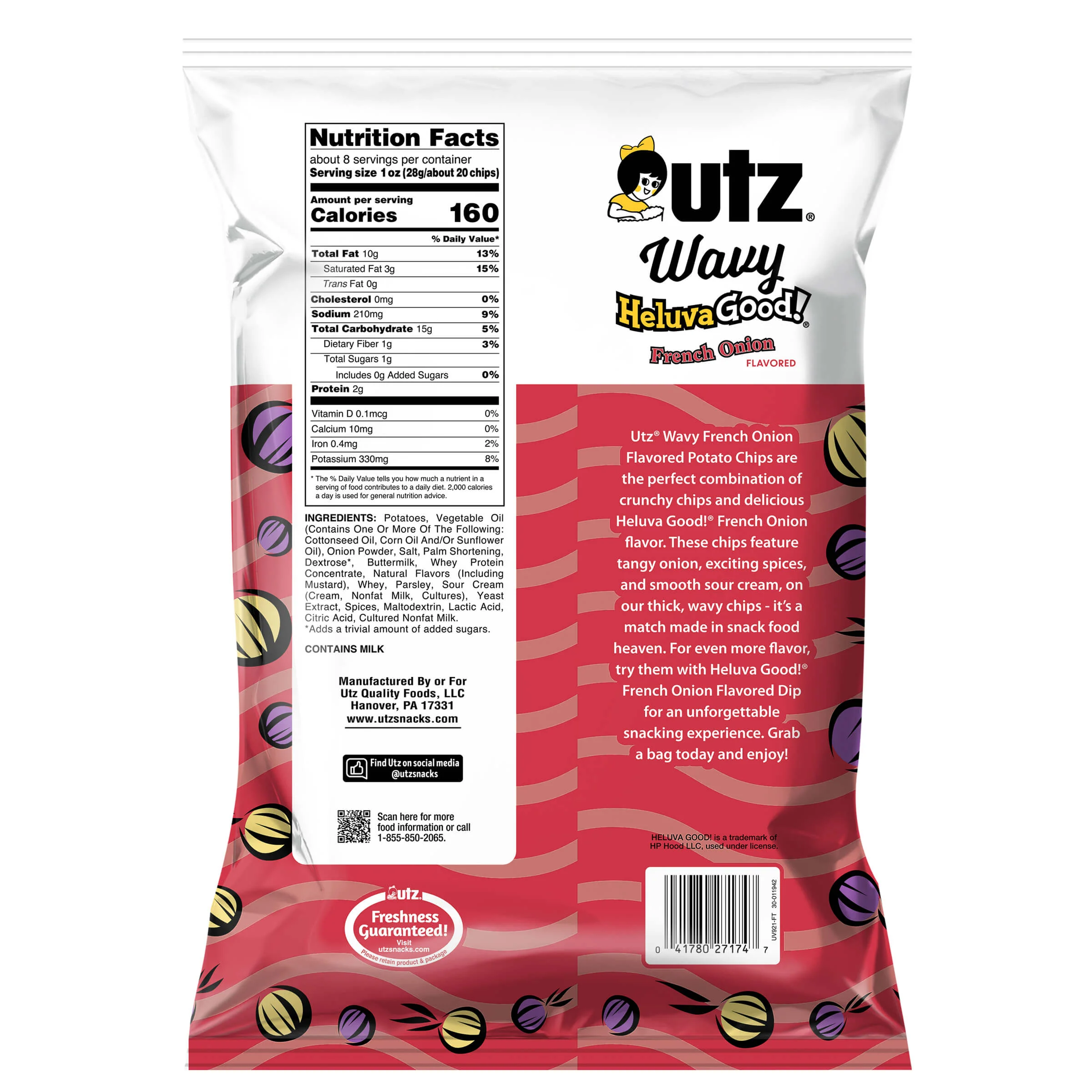 Utz Wavy Heluva Good French Onion Potato Chips - Image 5