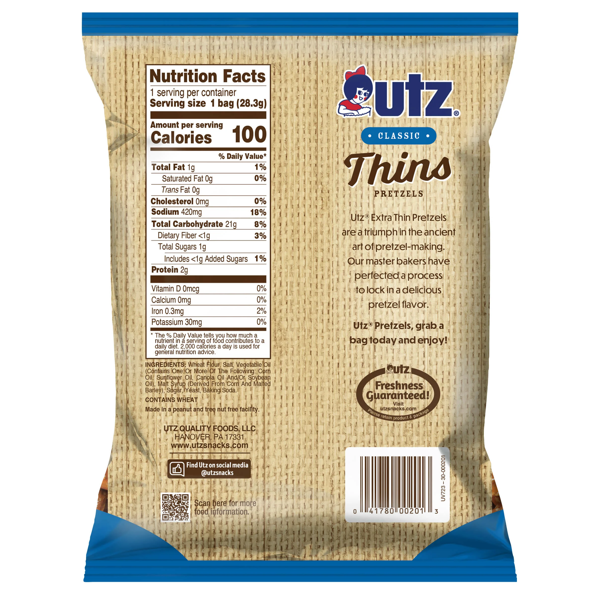 Utz Pretzels Extra Thins 1 oz. - Image 4