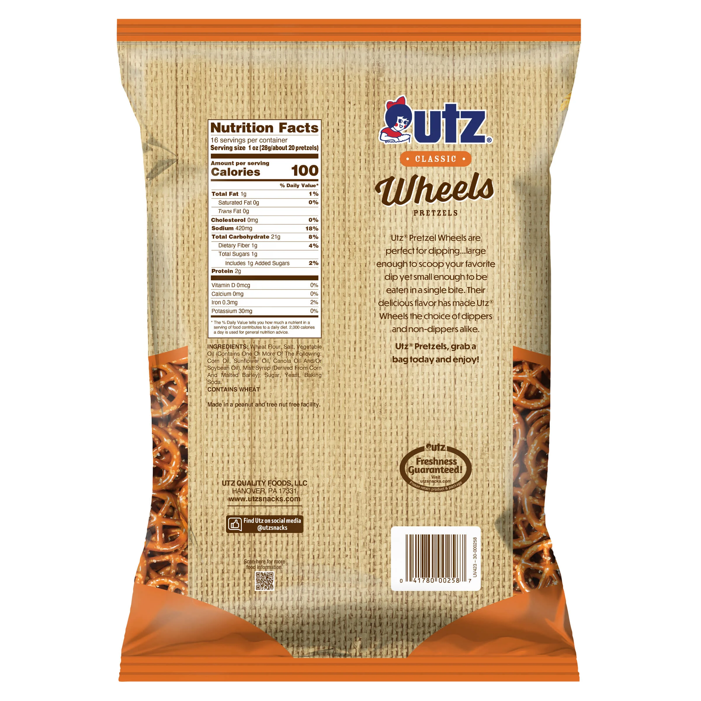 Utz Pretzels Classic Wheels 16 oz - Image 4