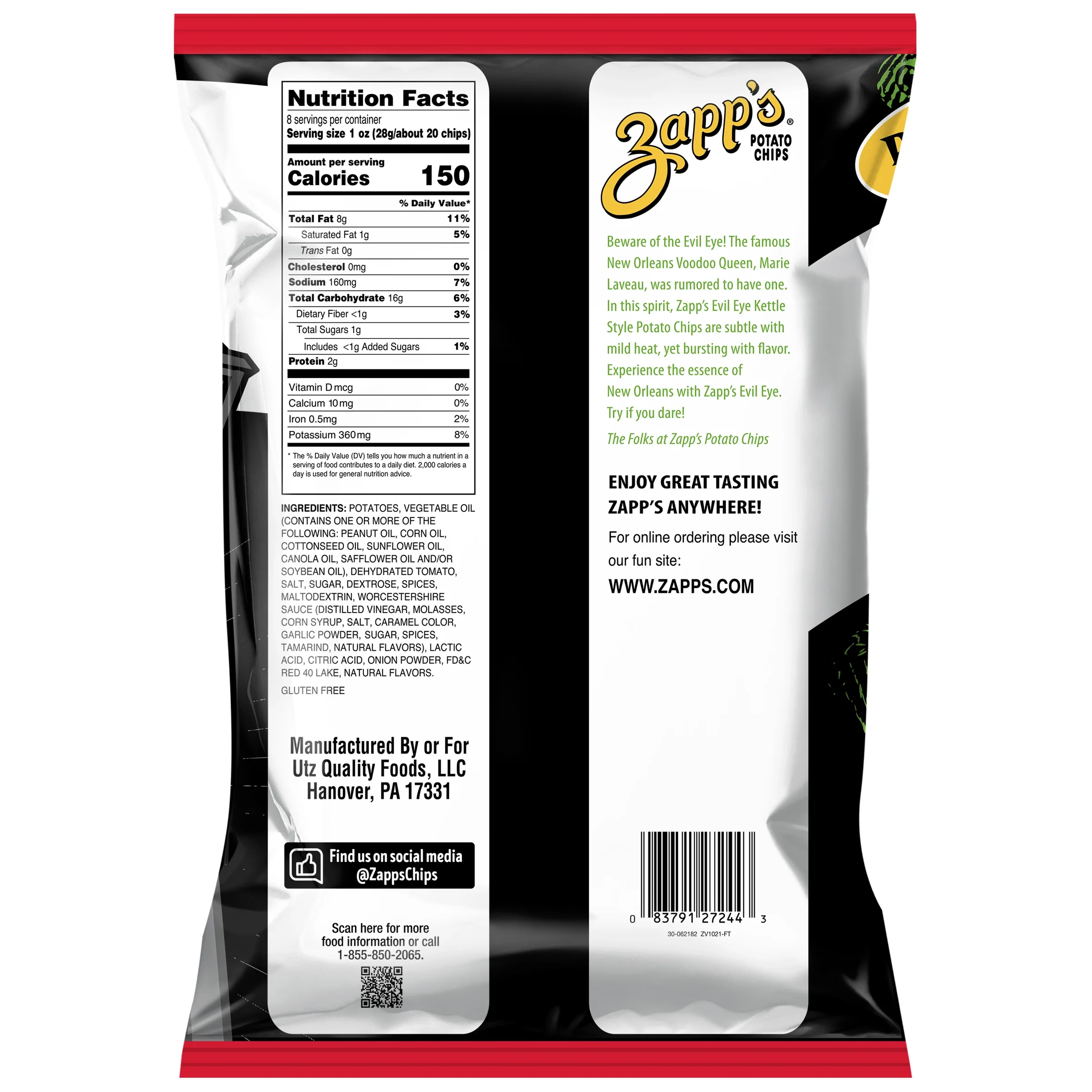 Zapp's Kettle Potato Chips Evil Eye 8 oz - Image 3