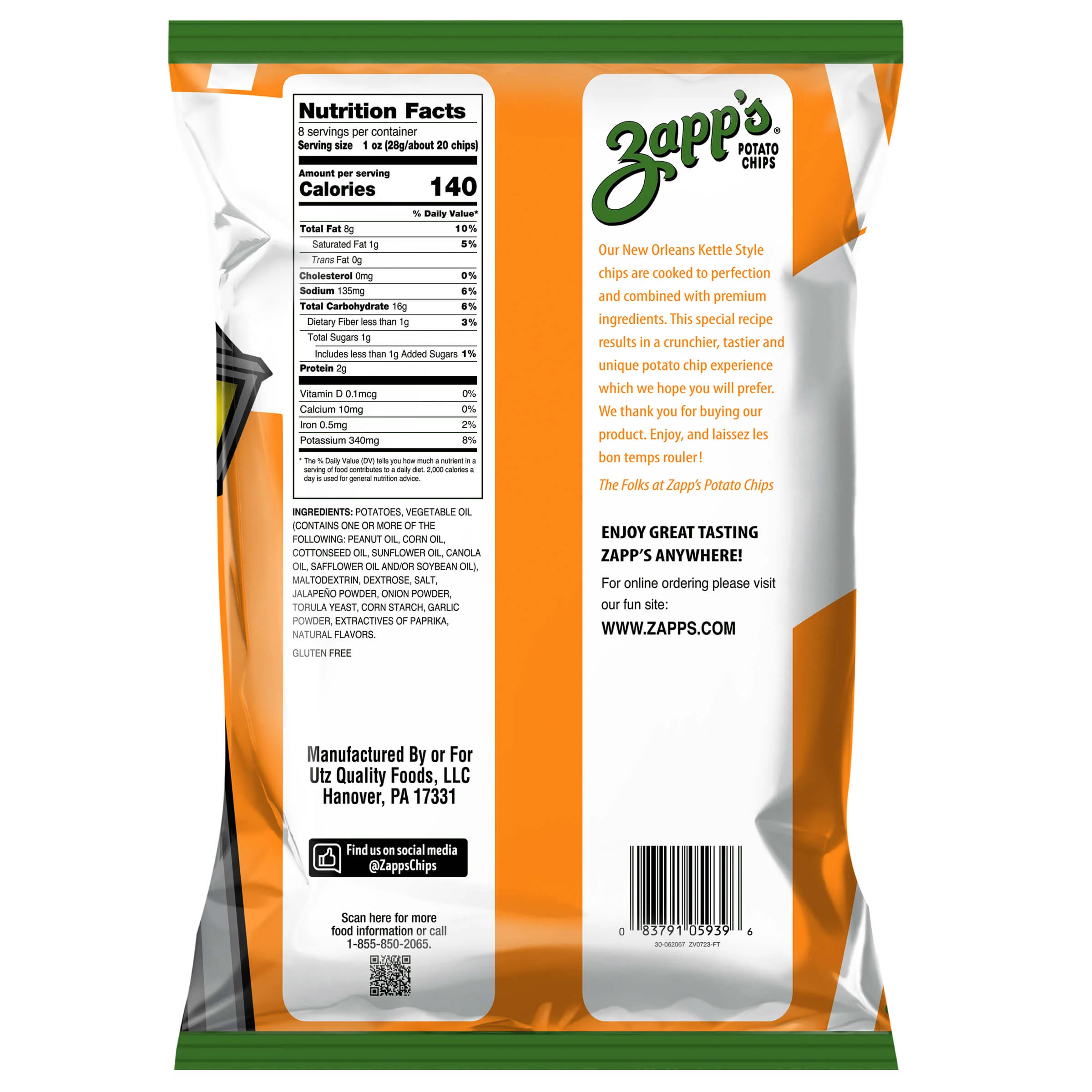 Zapp's Kettle Potato Chips Jalapeno - Image 7