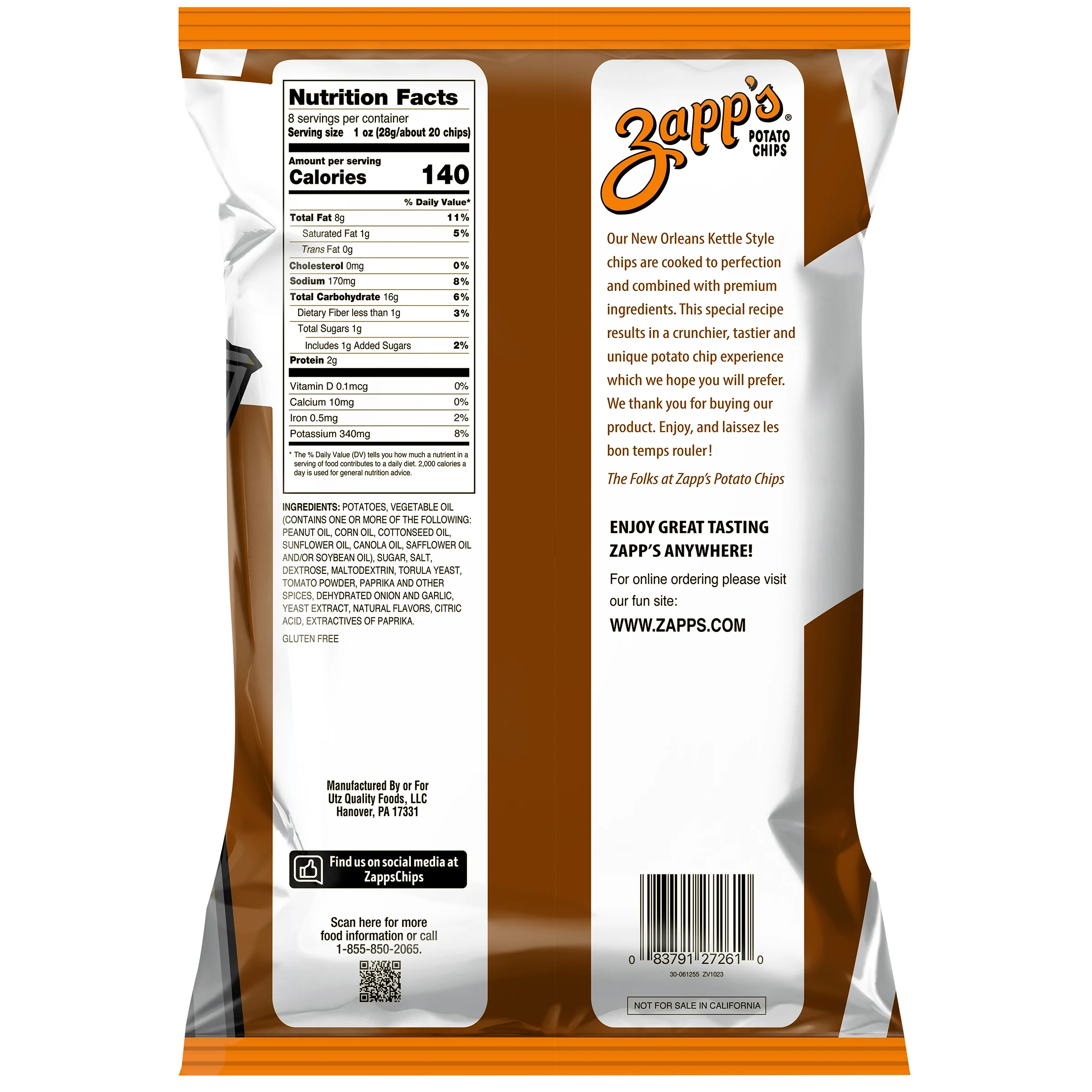 Zapp's Kettle Potato Chips Mesquite BBQ 8 oz - Image 6