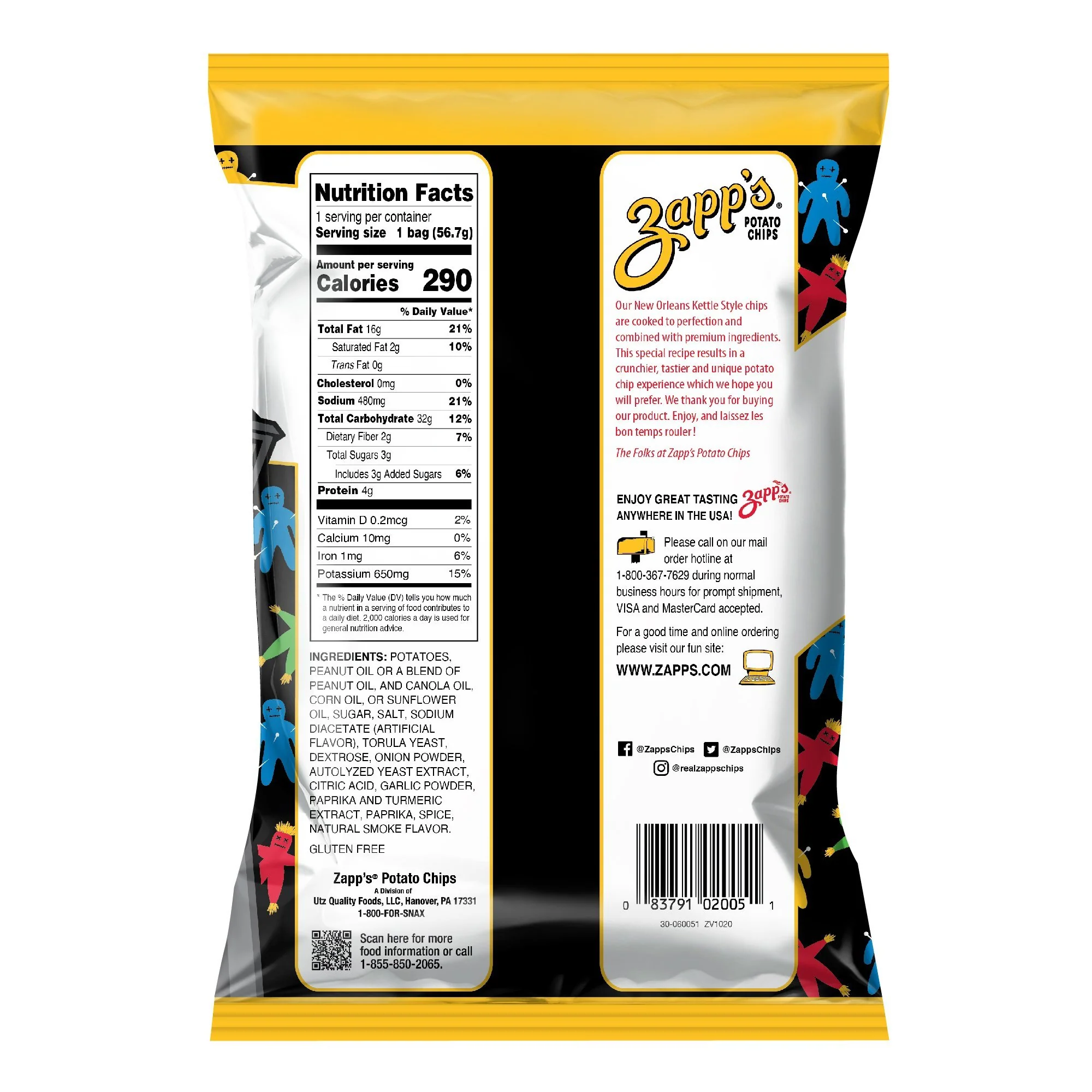 Zapp's Kettle Potato Chips Voodoo 2 oz. - Image 7
