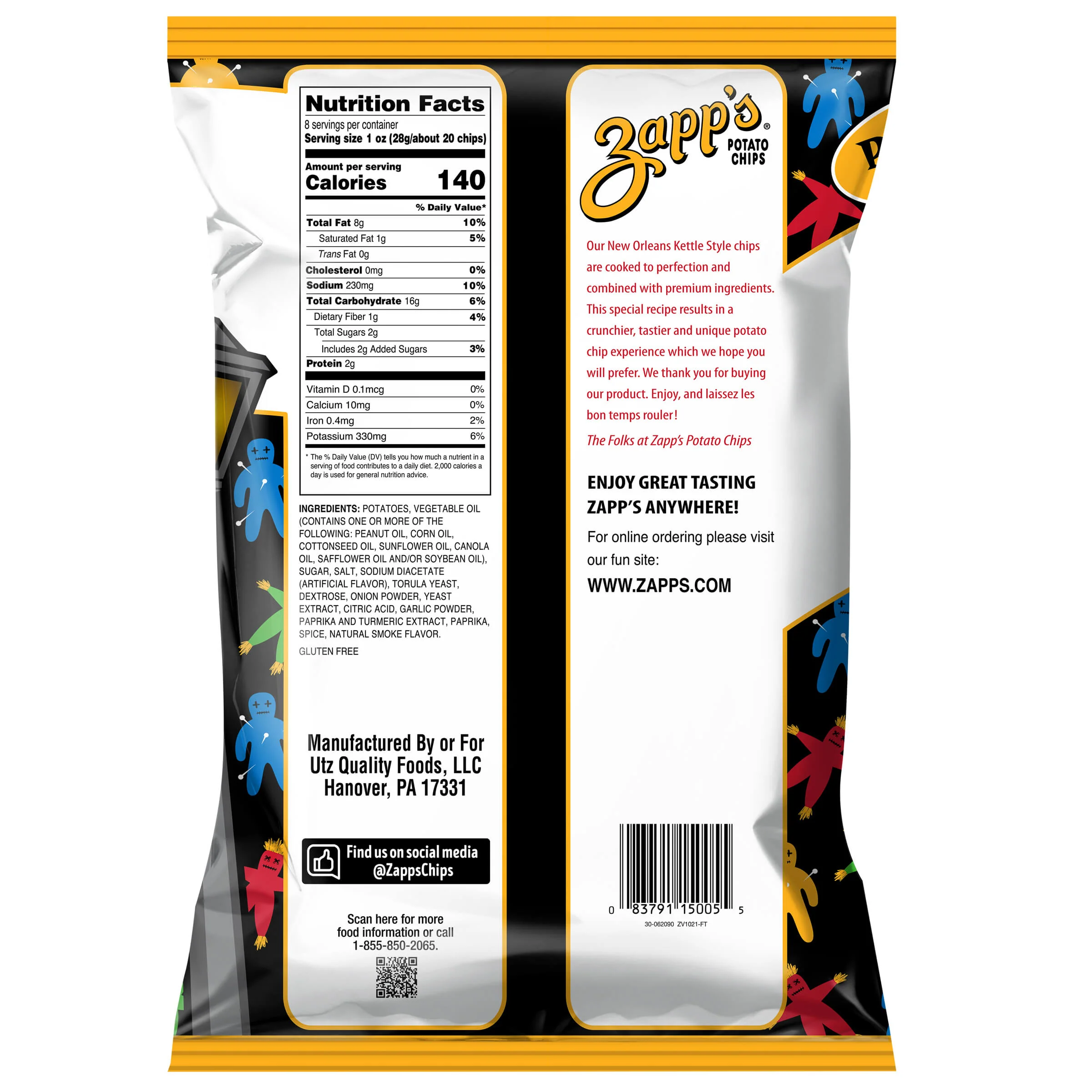 Zapp's Kettle Potato Chips Voodoo 8 oz. - Image 7