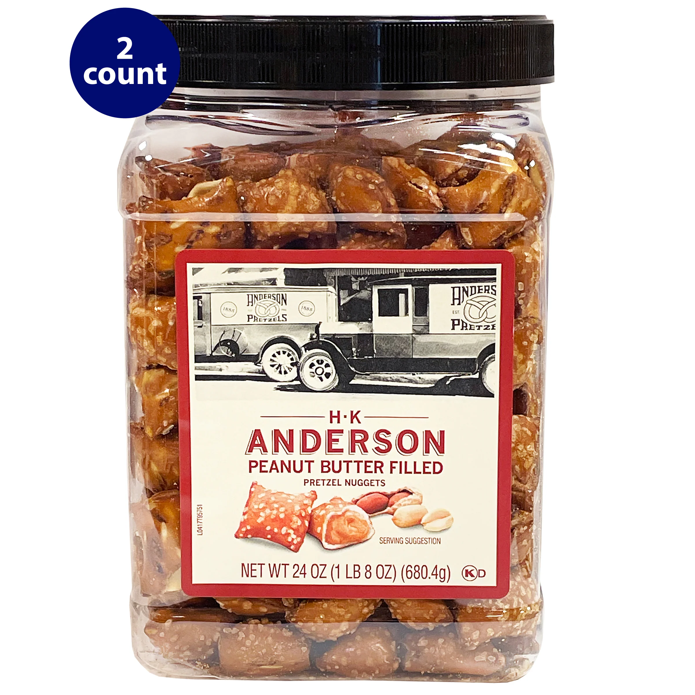H.K. Anderson Peanut Butter Filled Pretzel Nuggets Barrel, Multipack - Image 3
