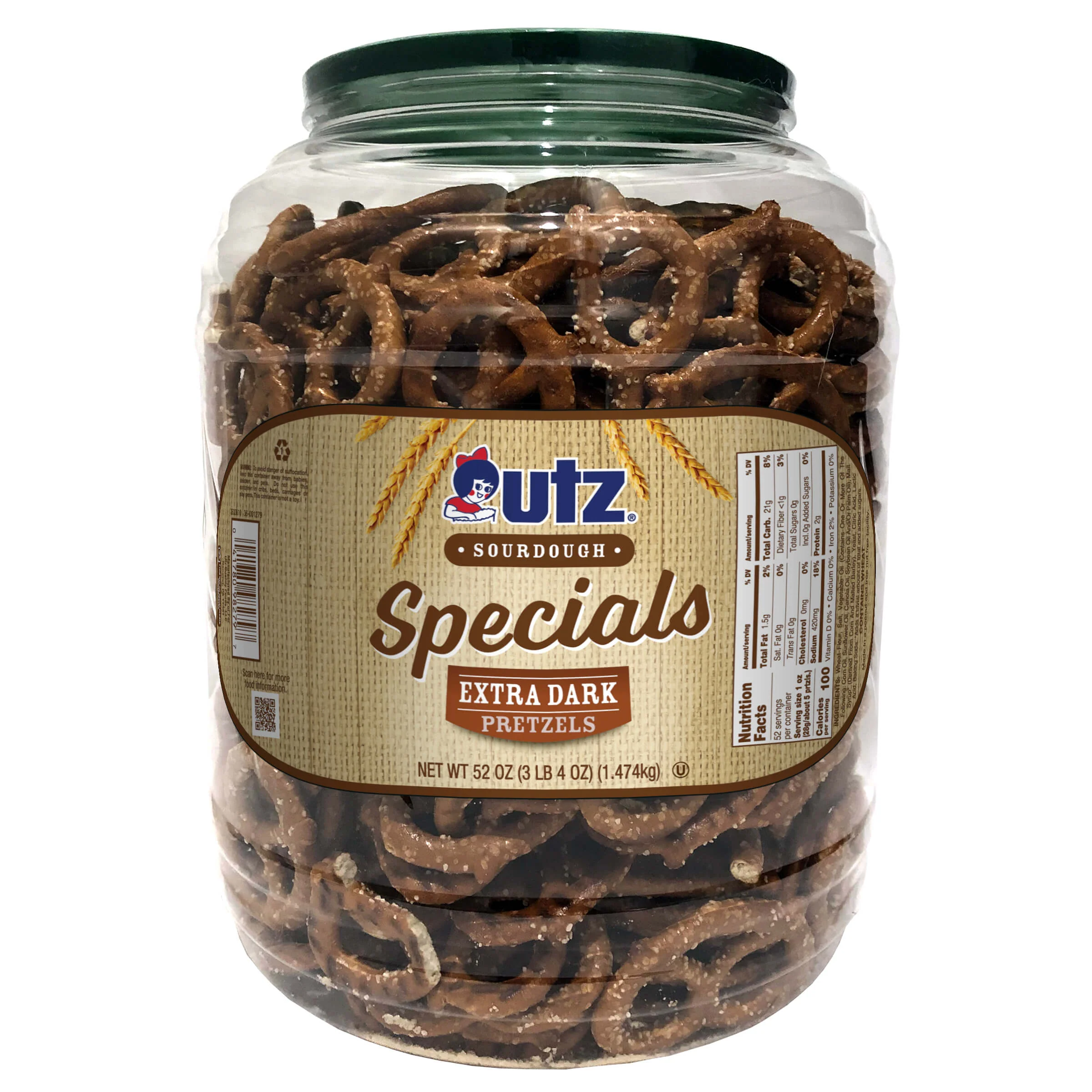 Utz Sourdough Specials Extra Dark Pretzels Barrel - Image 5