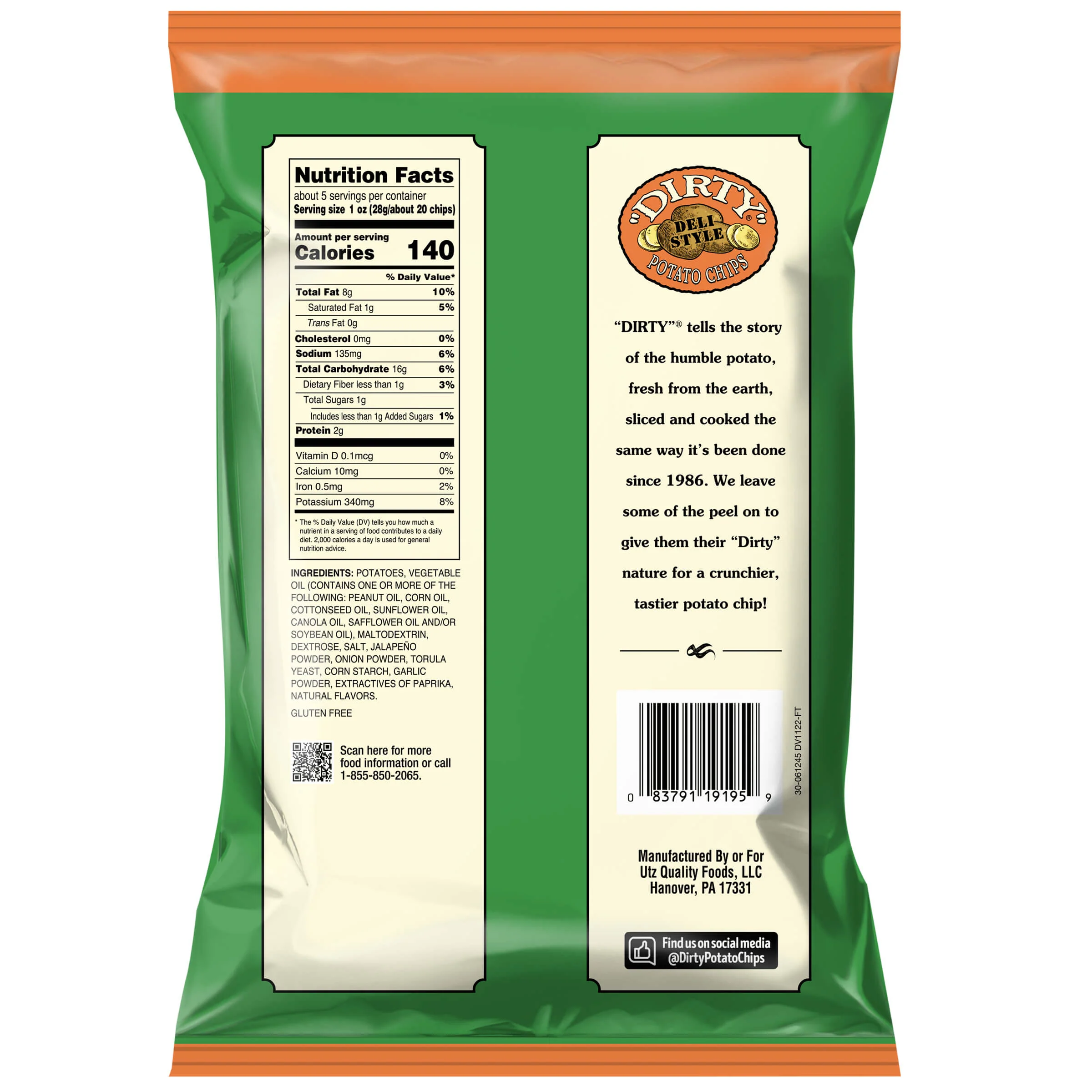 Dirty Kettle Style Potato Chips Jalapeno Heat 4.75 oz - Image 5