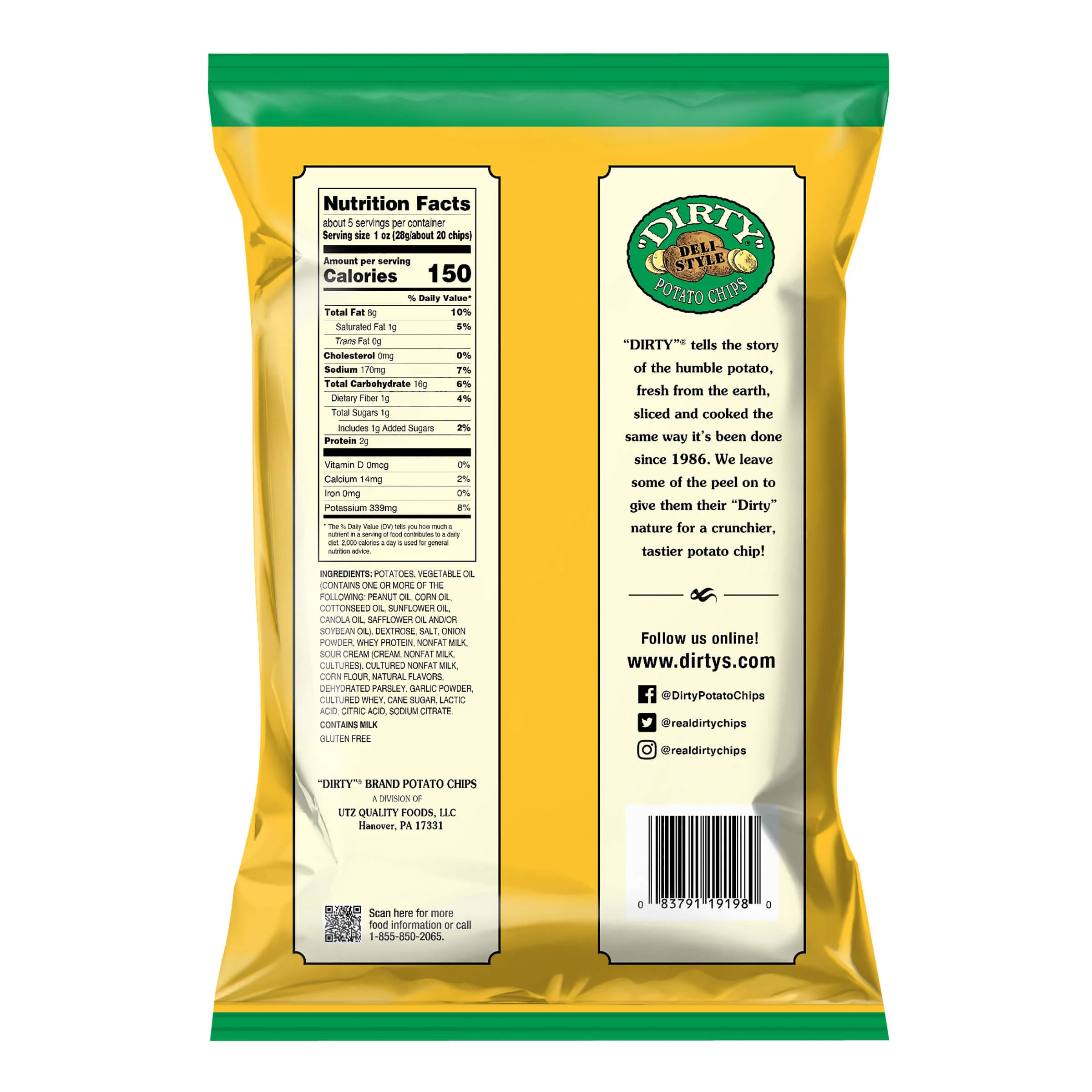 Dirty Kettle Style Potato Chips Sour Cream & Onion - Image 8