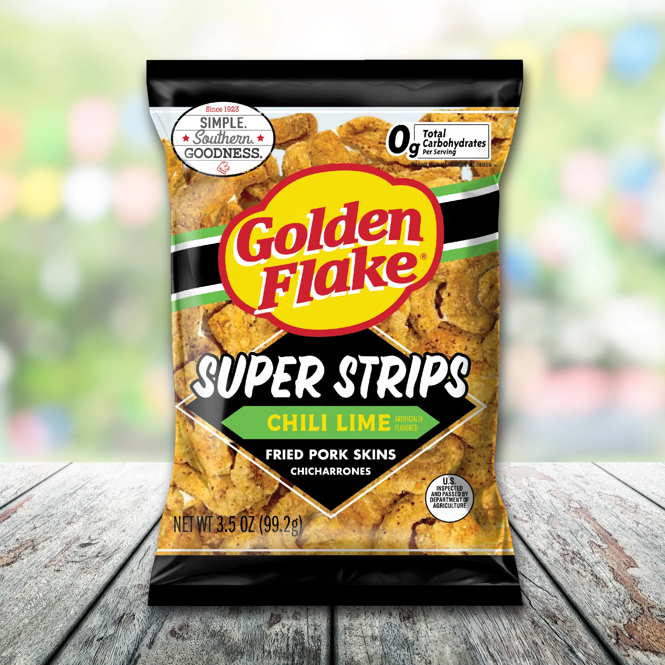 Golden Flake Pork Skins Super Strips Chili Lime - Image 4