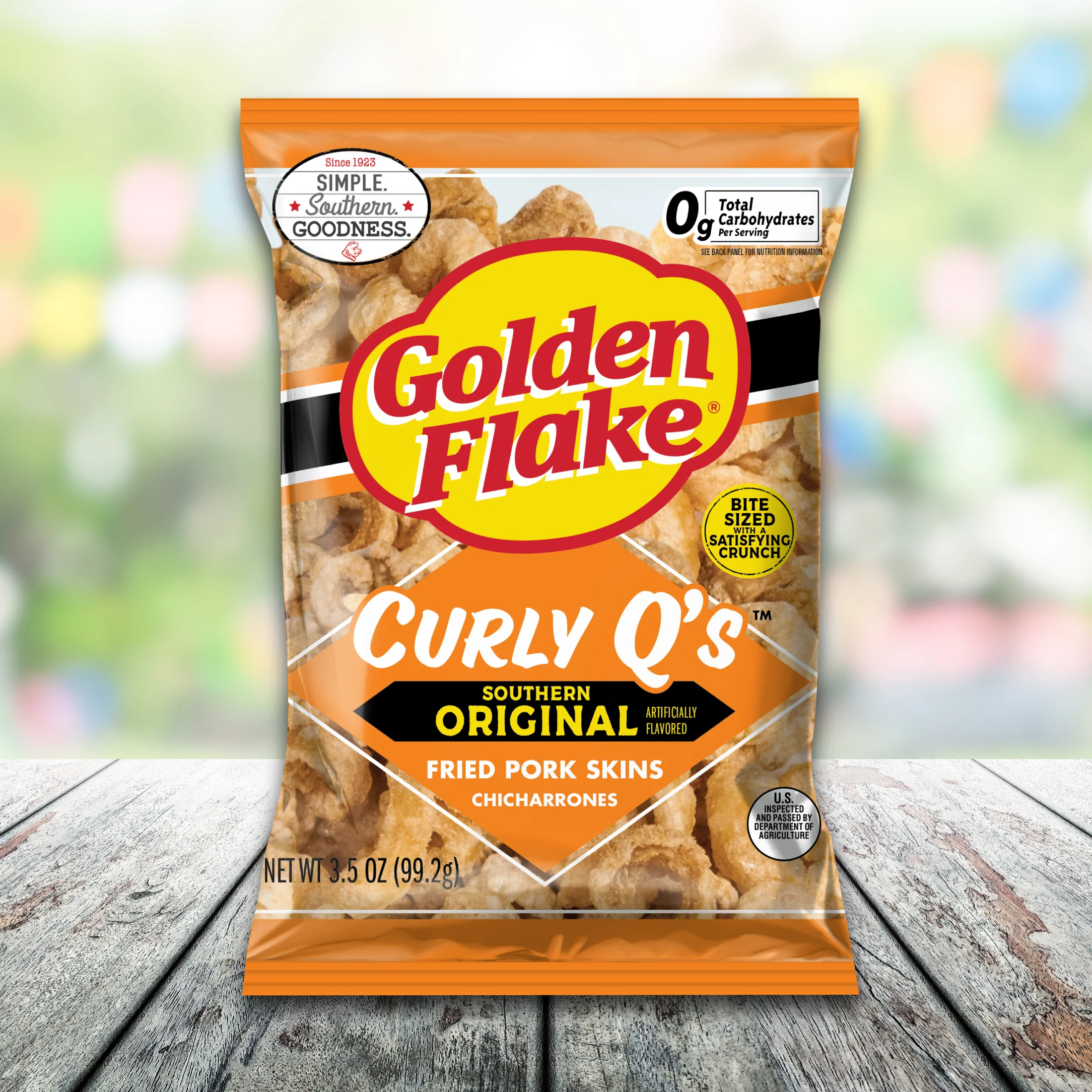 Golden Flake Pork Skins Curly Q's Original - Image 4