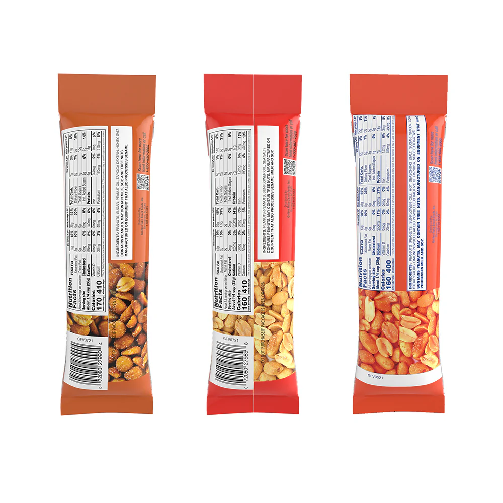 Golden Flake Nuts Variety Pack – Salted, Hot & Spicy, and Honey Roasted Peanuts (2.5oz Bags) - Image 5