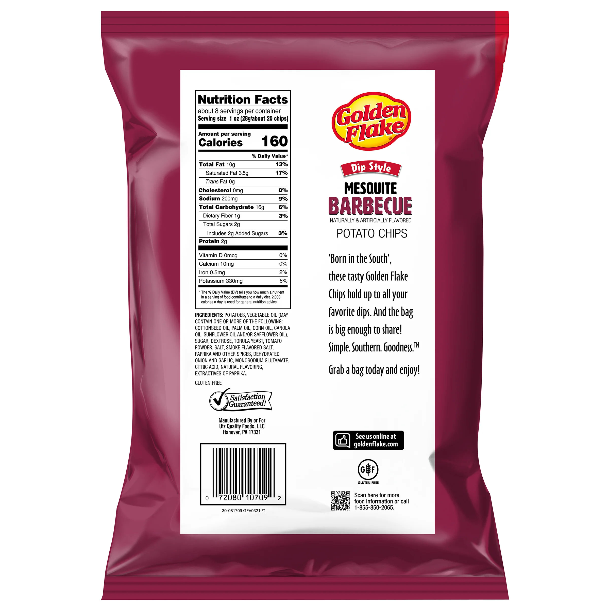 Golden Flake Potato Chips Dip Style Mesquite Barbecue - Image 6