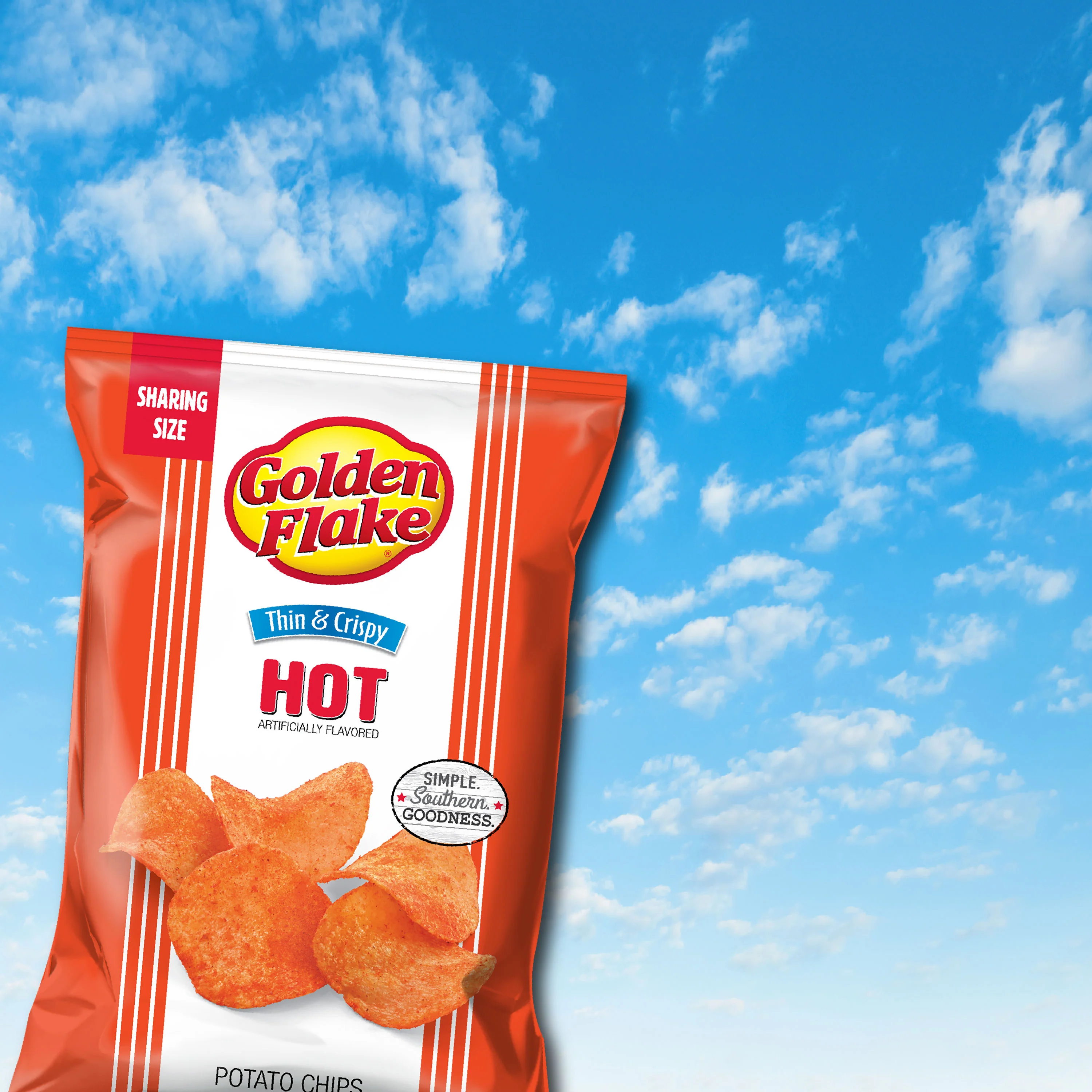 Golden Flake Potato Chips Thin & Crispy Hot - Image 4