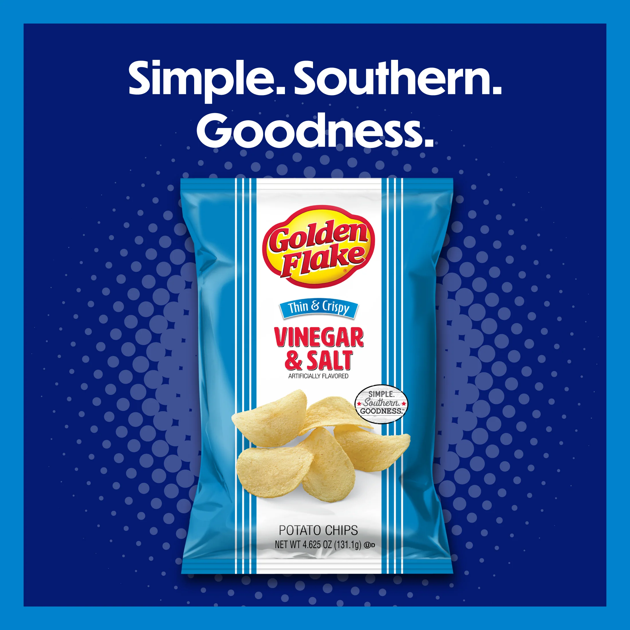 Golden Flake Potato Chips Thin & Crispy Vinegar and Salt - Image 4