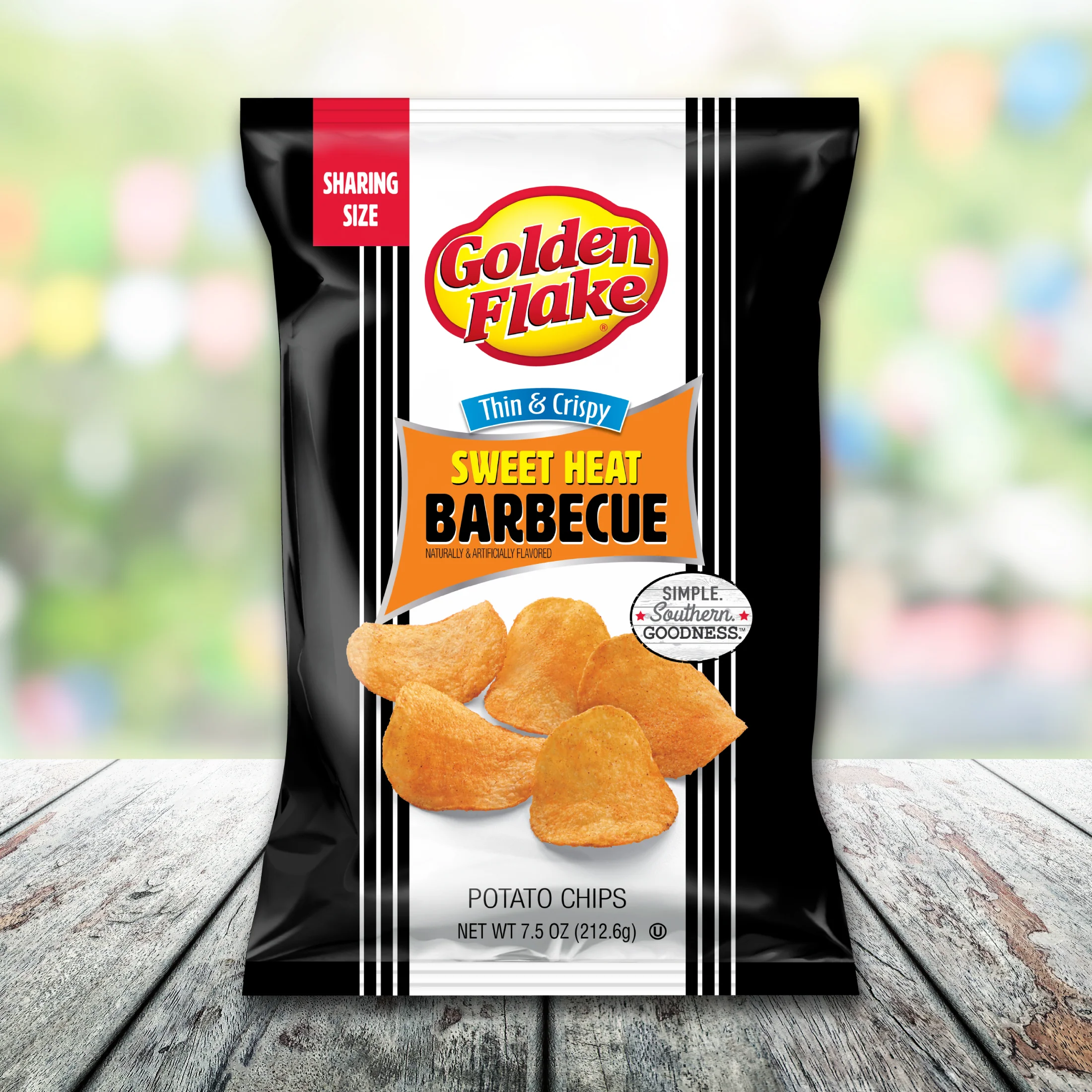 Golden Flake Potato Chips Thin & Crispy Sweet Heat Barbecue - Image 4