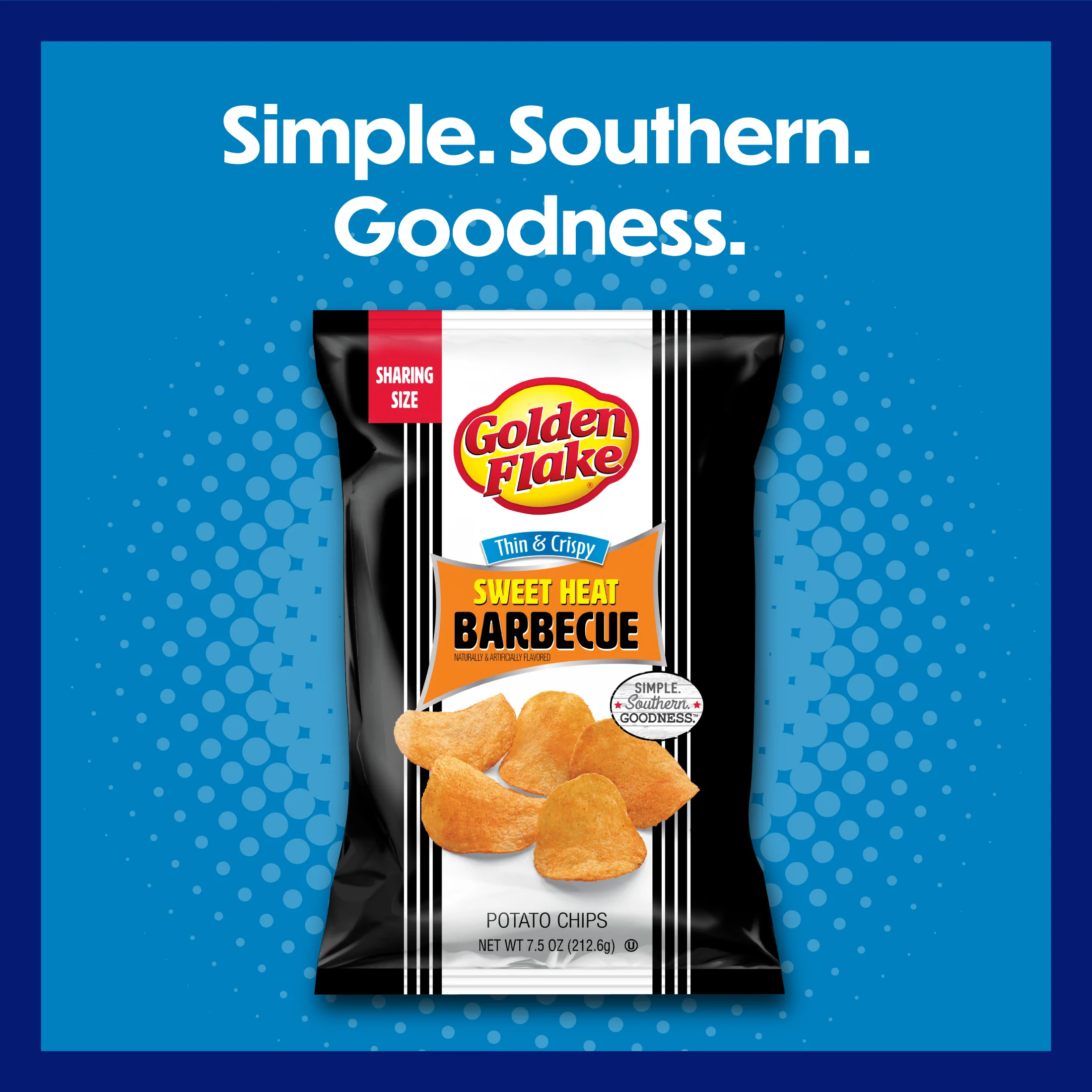 Golden Flake Potato Chips Thin & Crispy Sweet Heat Barbecue - Image 5