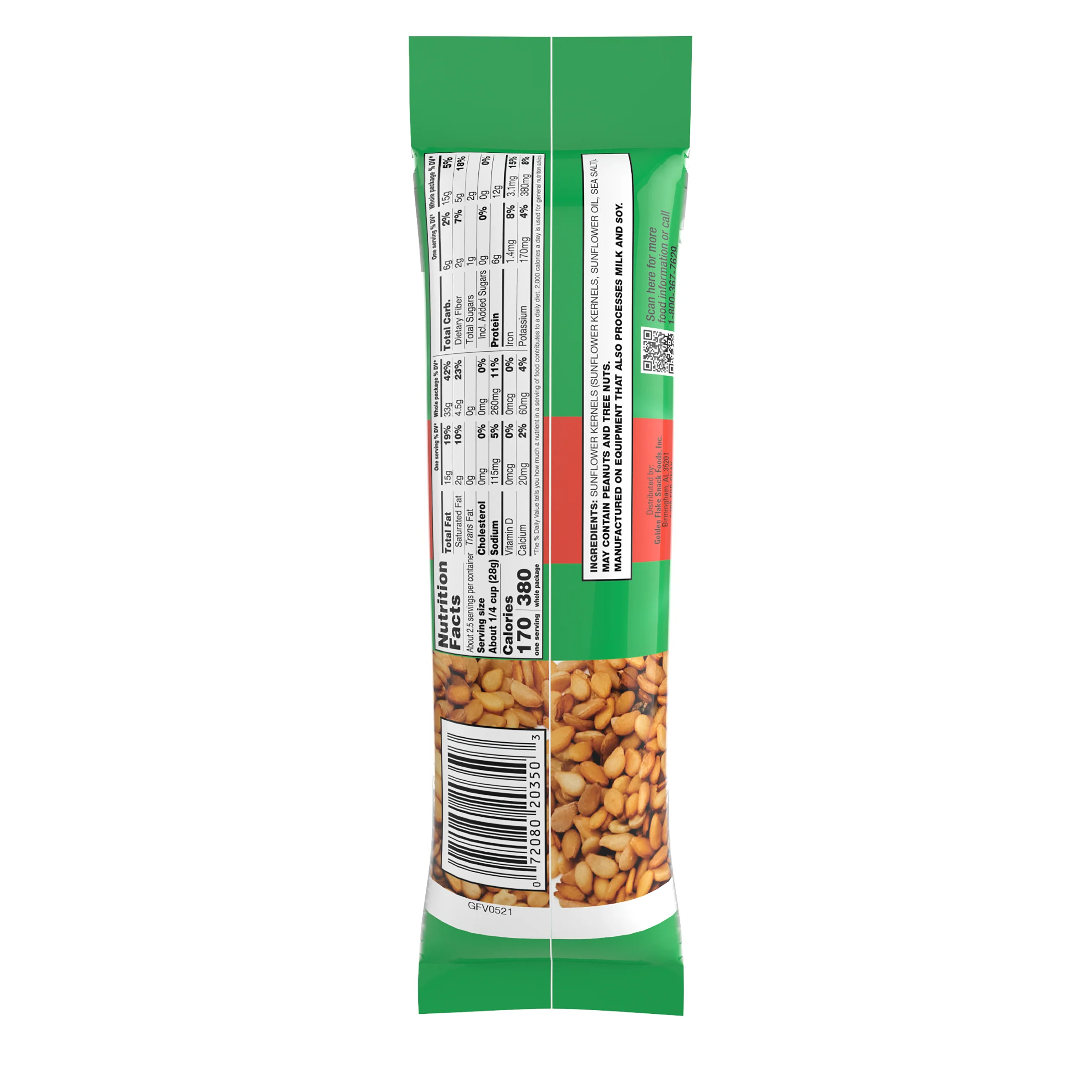 Golden Flake Shelled & Salted Sunflower Kernels (2.25oz Bags) - Image 4