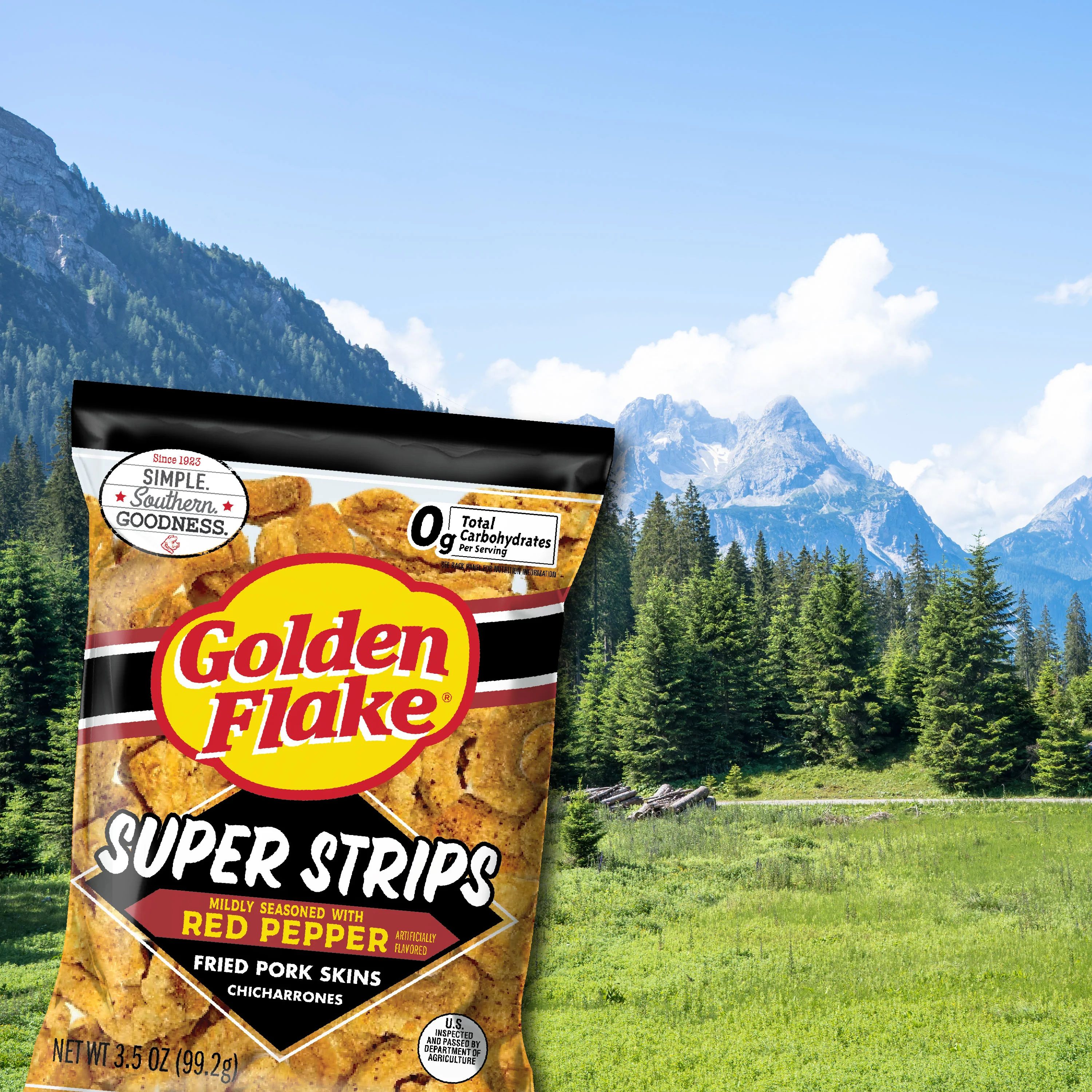 Golden Flake Pork Skins Super Strips Mild Red Pepper - Image 4