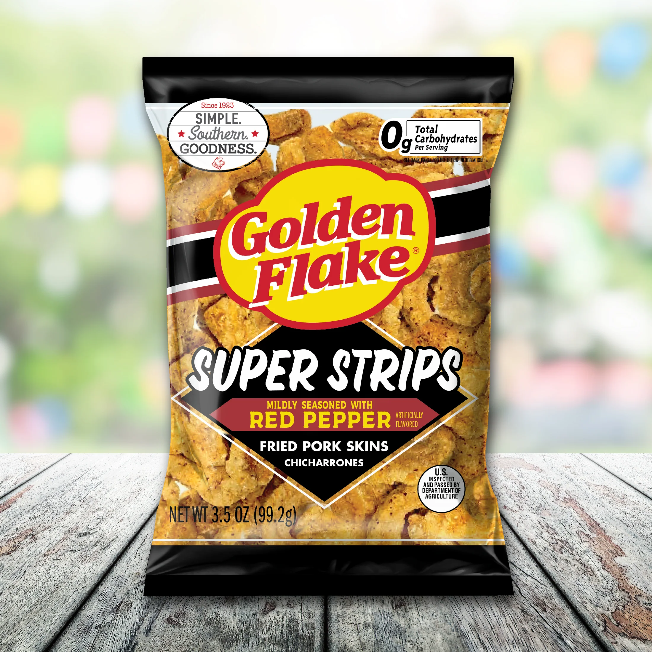 Golden Flake Pork Skins Super Strips Mild Red Pepper - Image 5