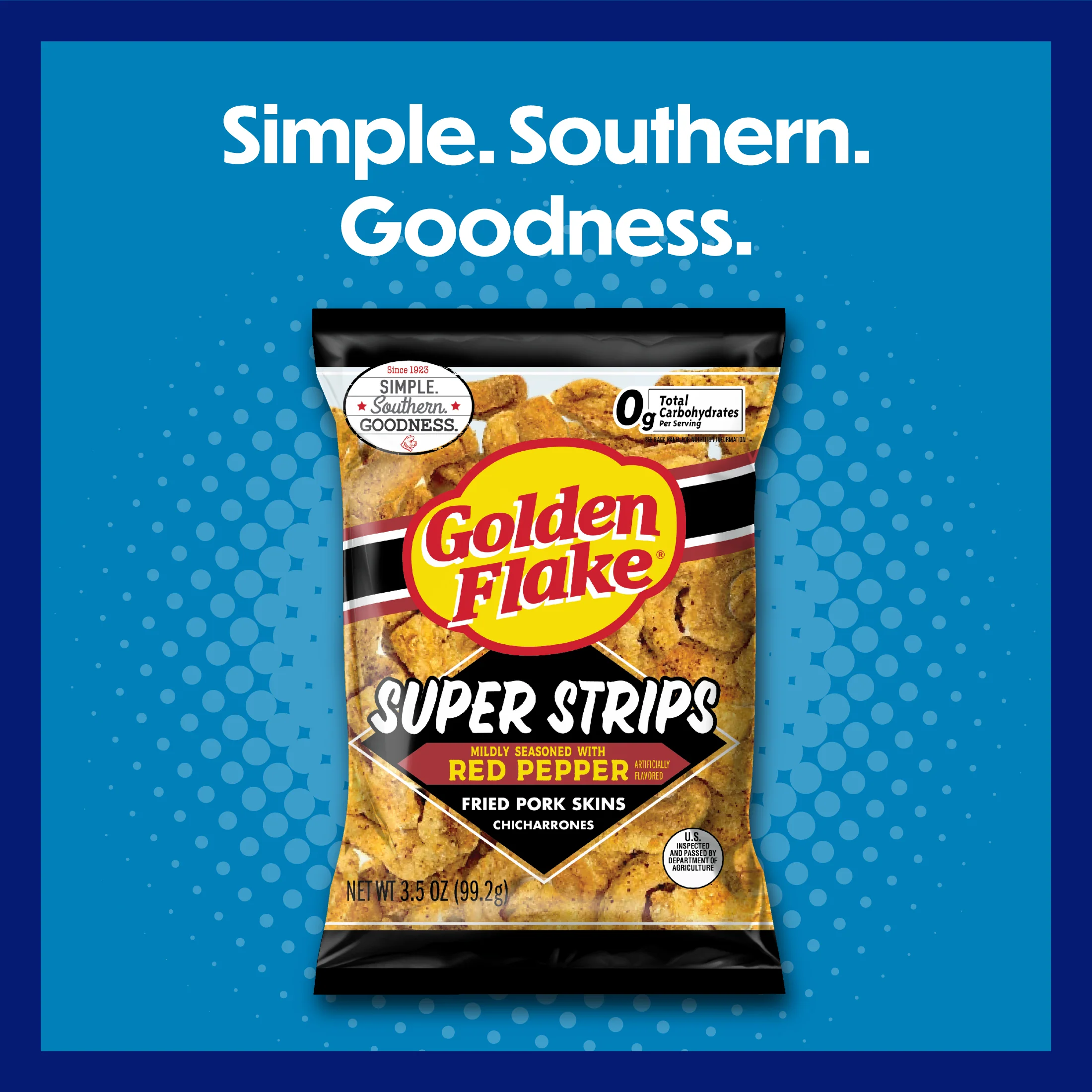 Golden Flake Pork Skins Super Strips Mild Red Pepper - Image 6