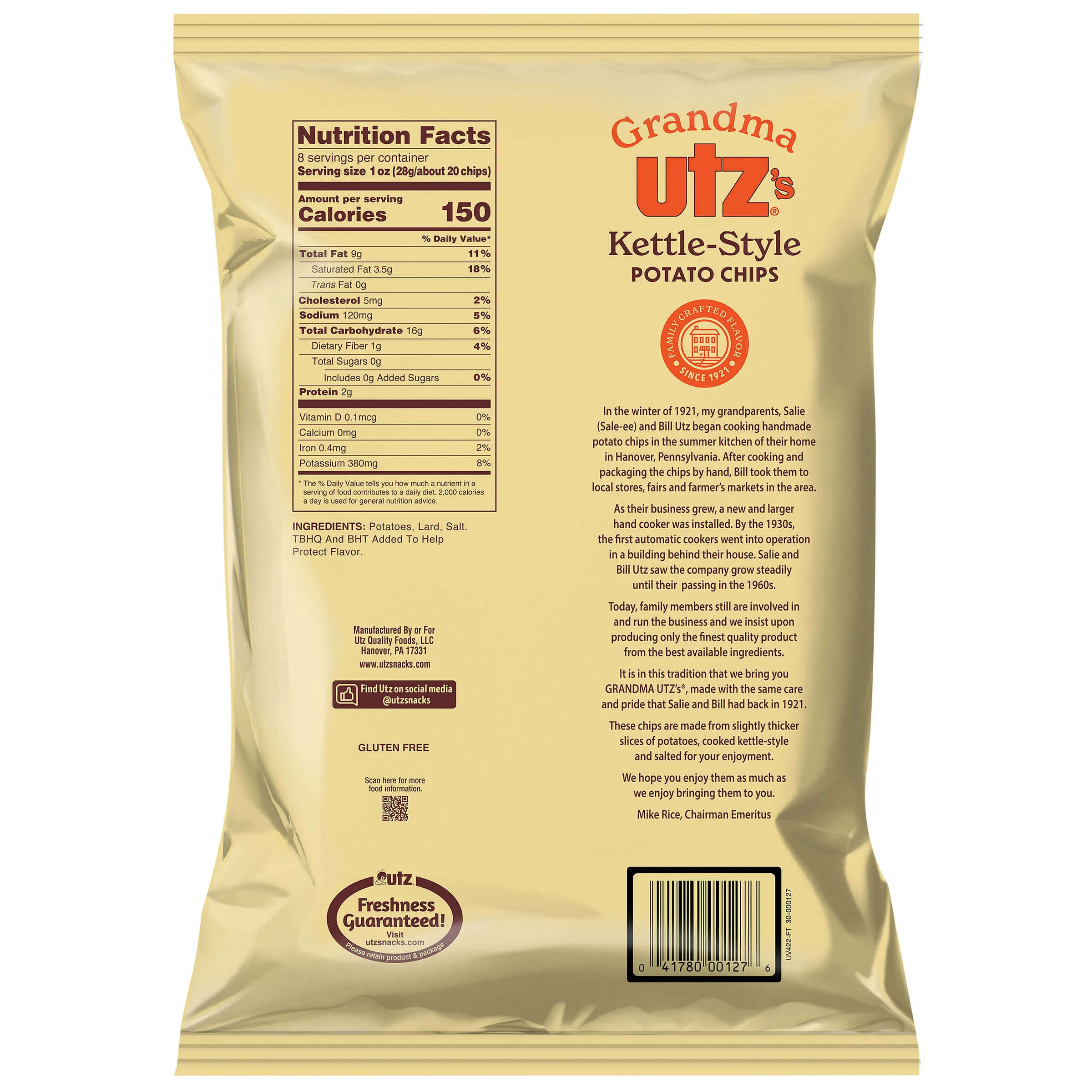 Grandma Utz Kettle-Style Potato Chips Regular - Image 7