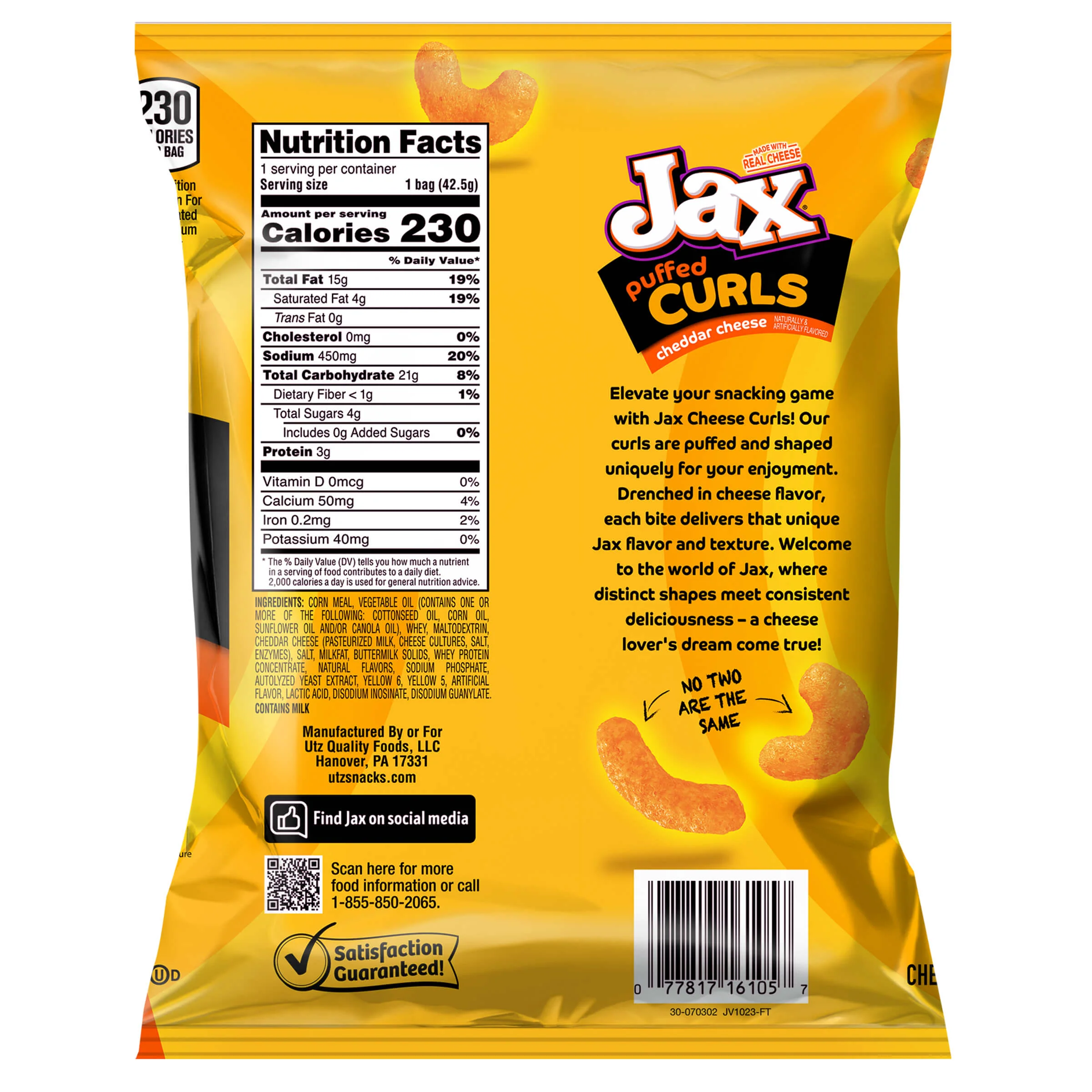 Jax Puffed Curls, Cheddar Cheese - Image 7