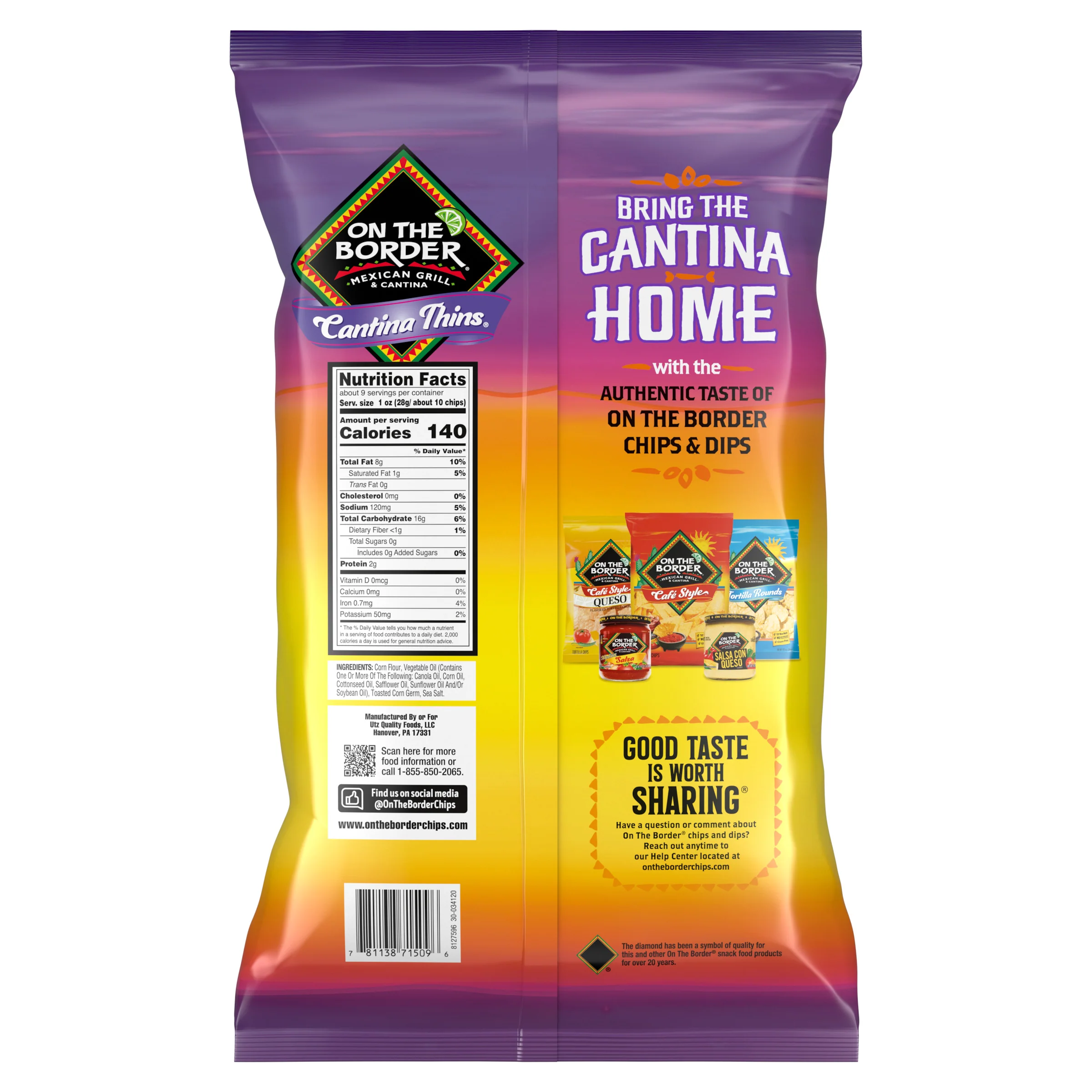 On The Border Cantina Thins Tortilla Chips - Image 5