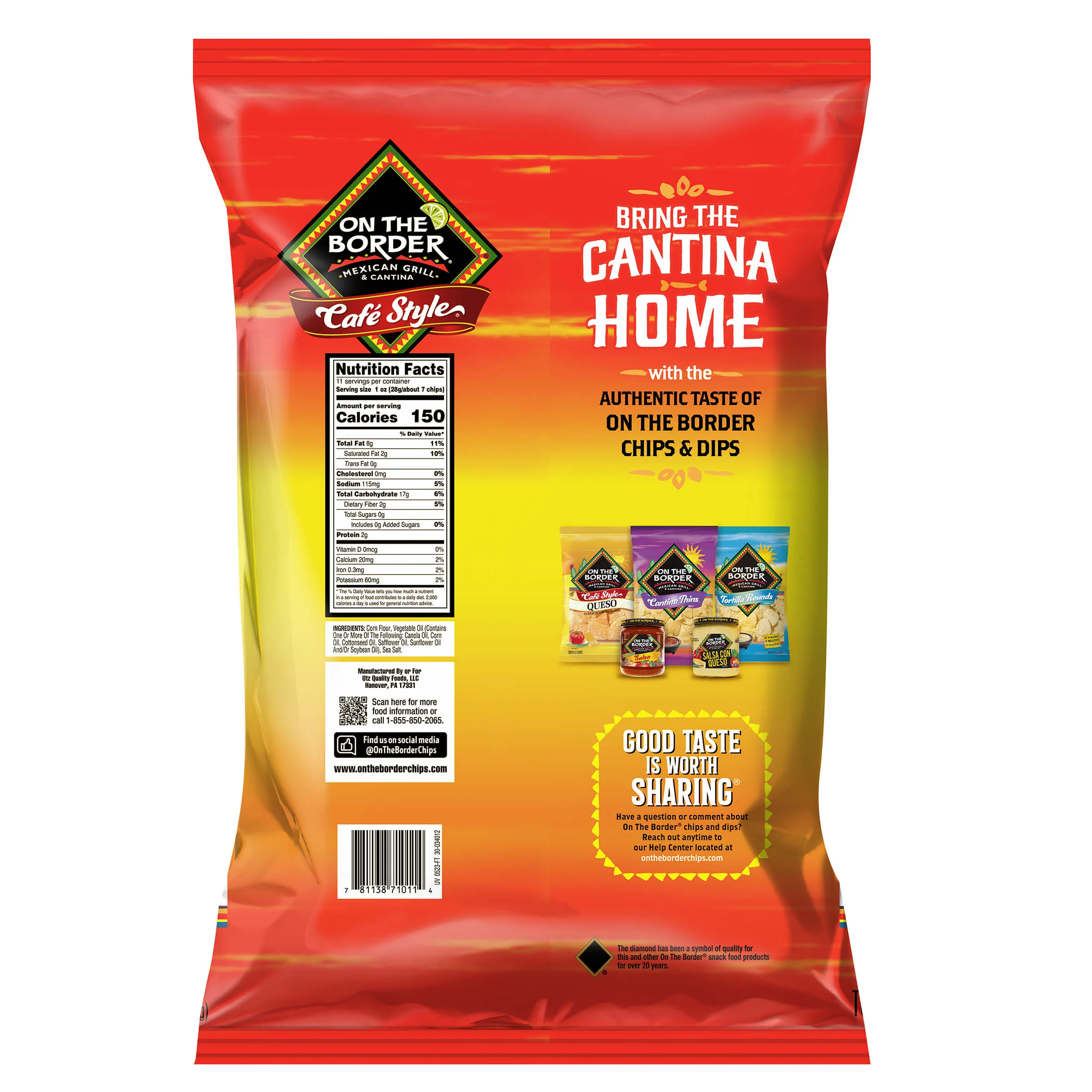On The Border Tortilla Chips Café Style - Image 7