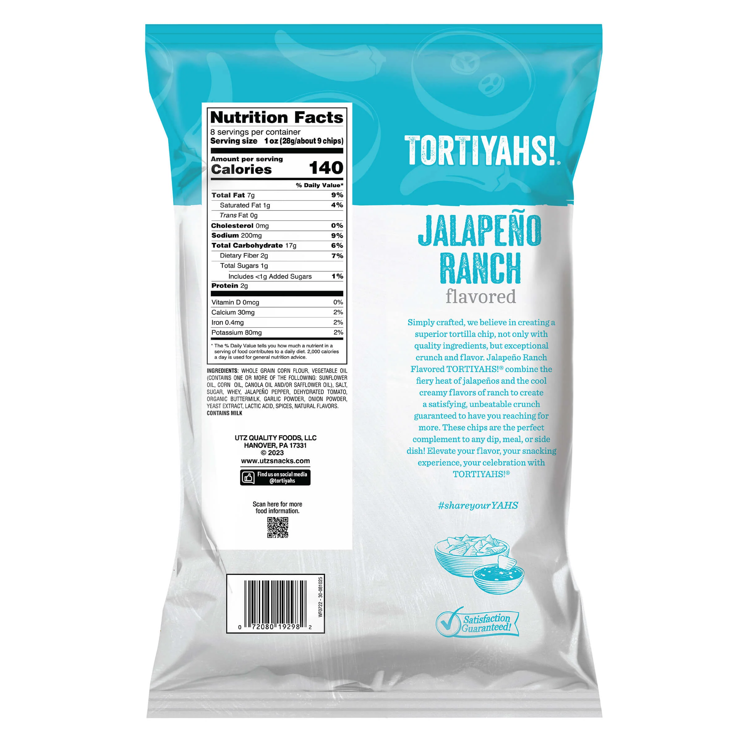TORTIYAHS!® Jalapeño Ranch Tortilla Chips - Image 6
