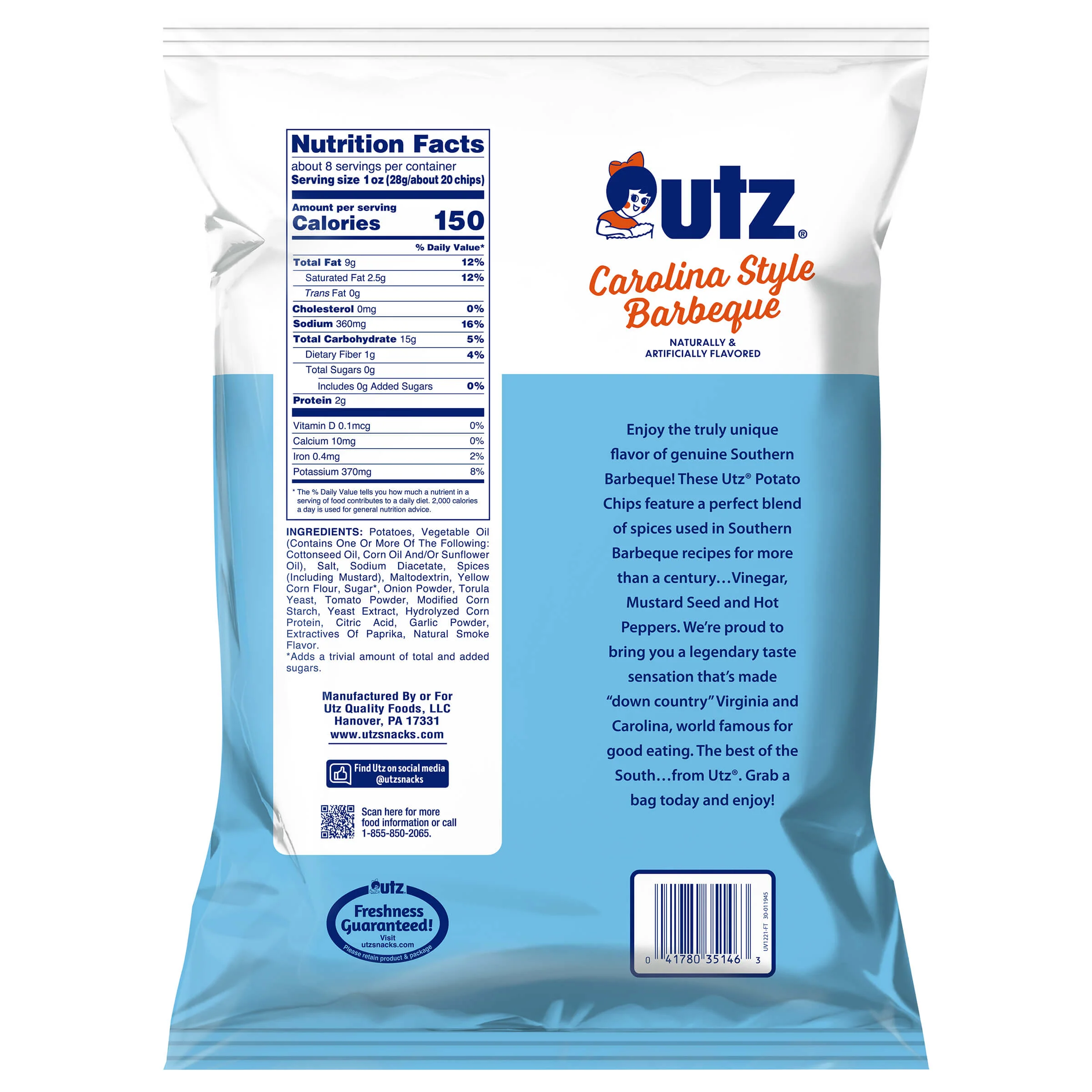 Utz Carolina Barbeque Potato Chips - Image 5