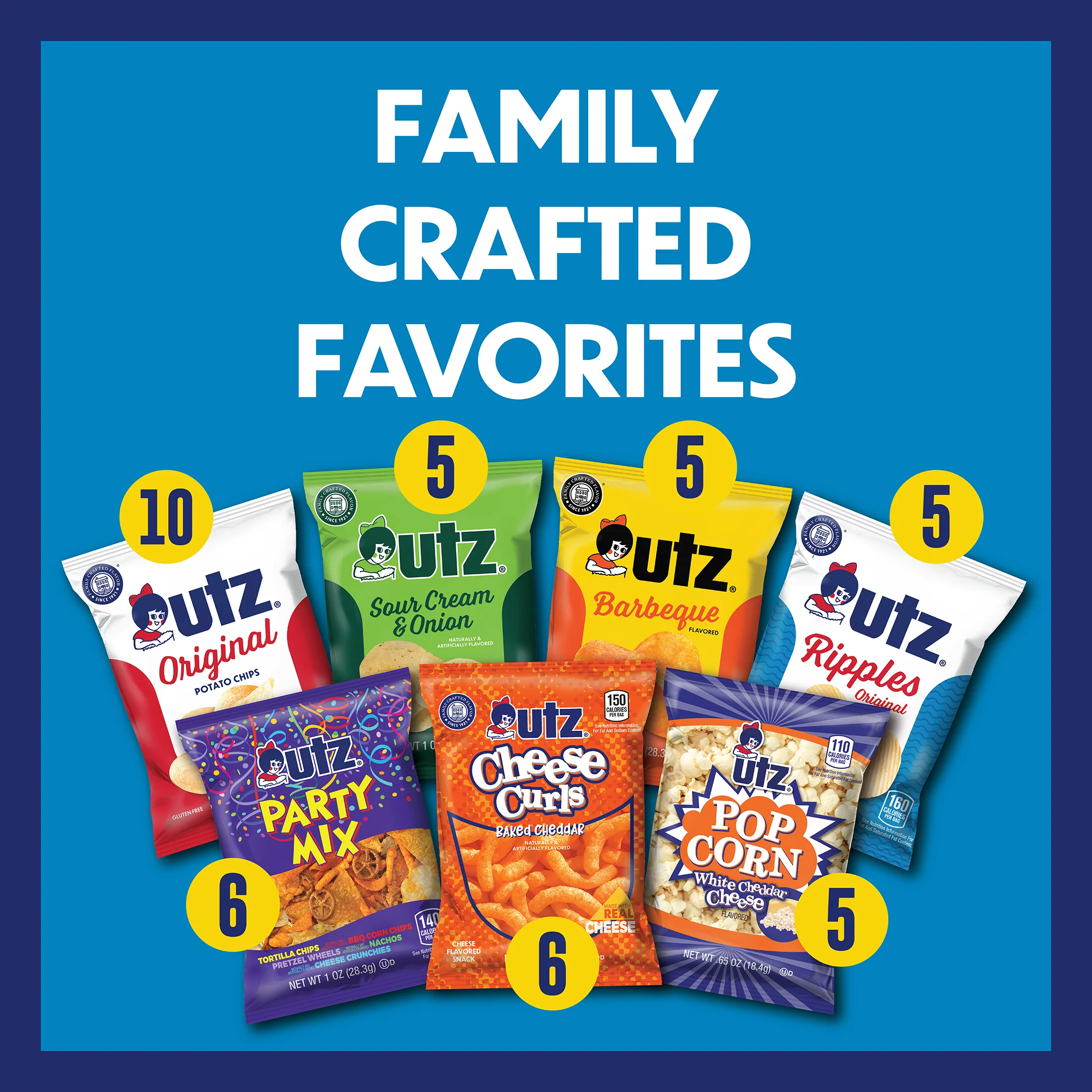Utz Snack Variety Pack 42 count Box of .75 - 1 oz Bags - Image 6