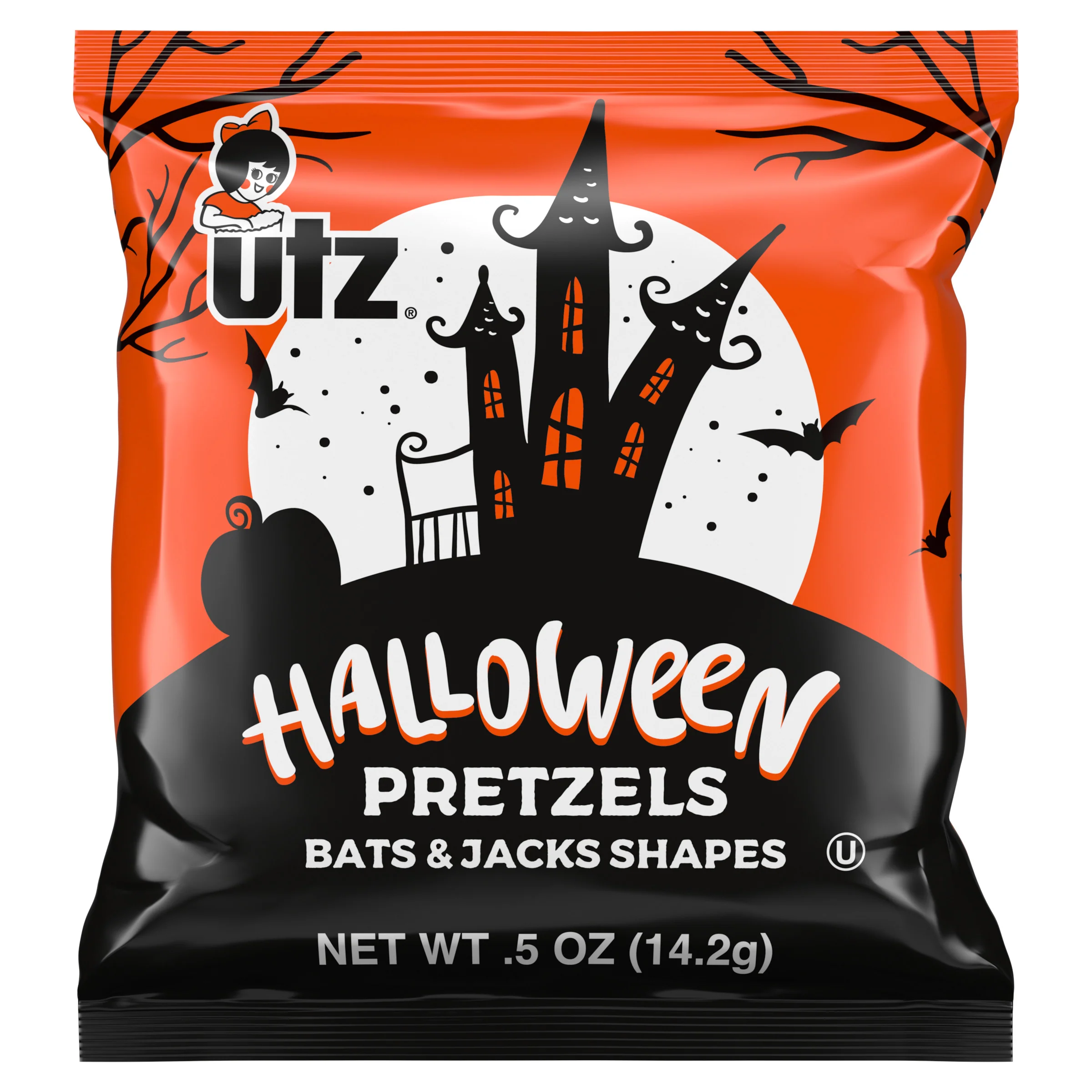 Utz Halloween Bats & Jacks Pretzel Treats - Trick-or-Treat Handouts (2pk) - Image 3